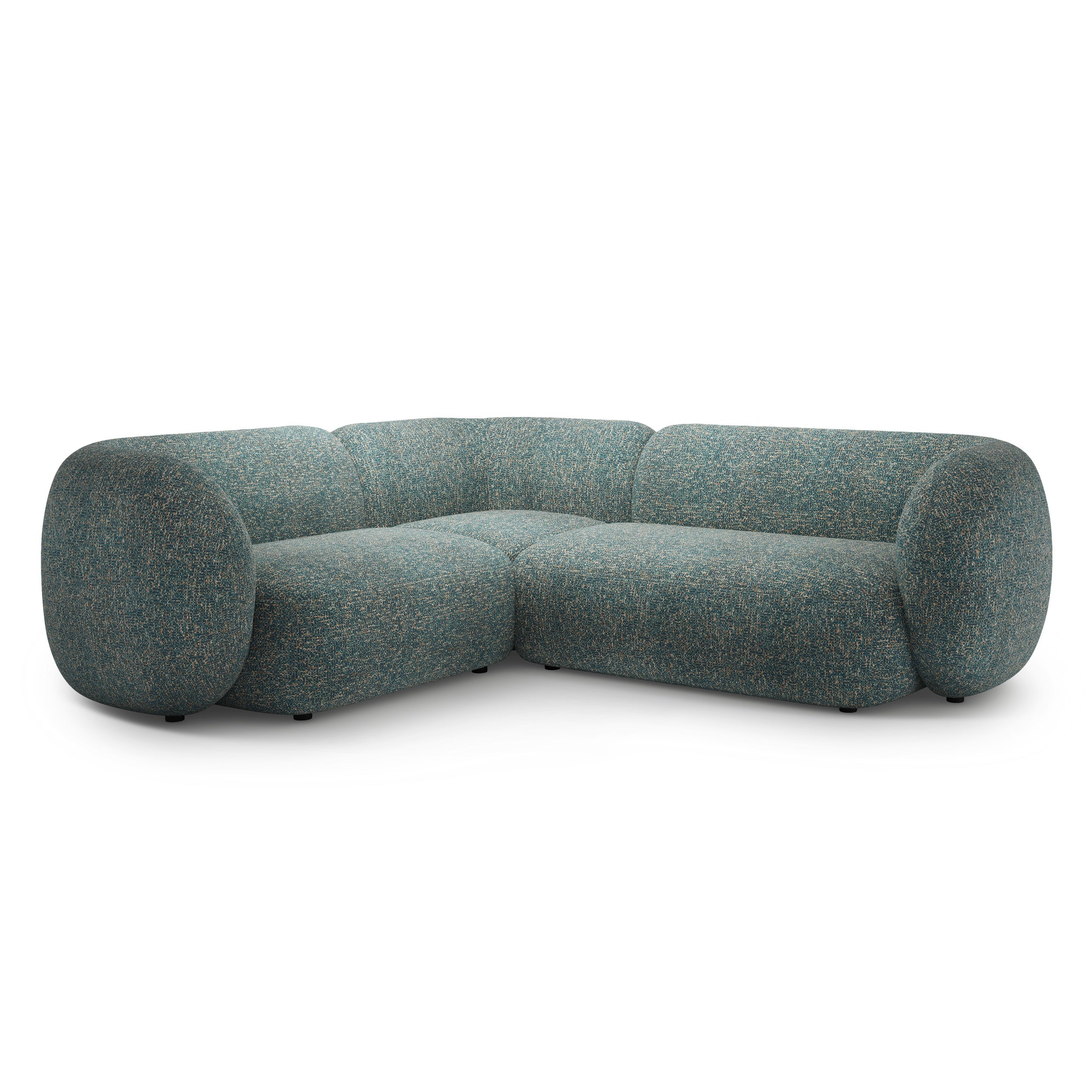 Left-sided corner sofa for 4 people KATE blue mélange