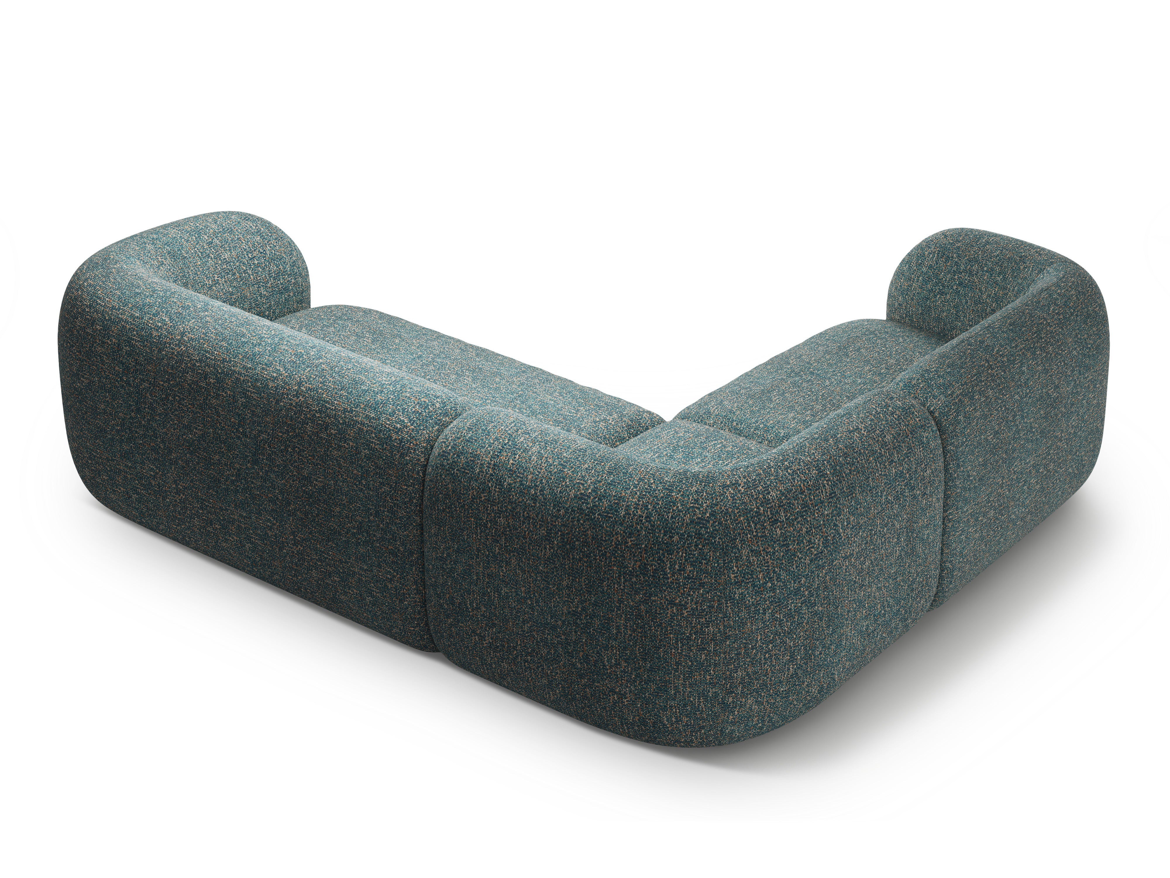 Left-sided corner sofa for 4 people KATE blue mélange