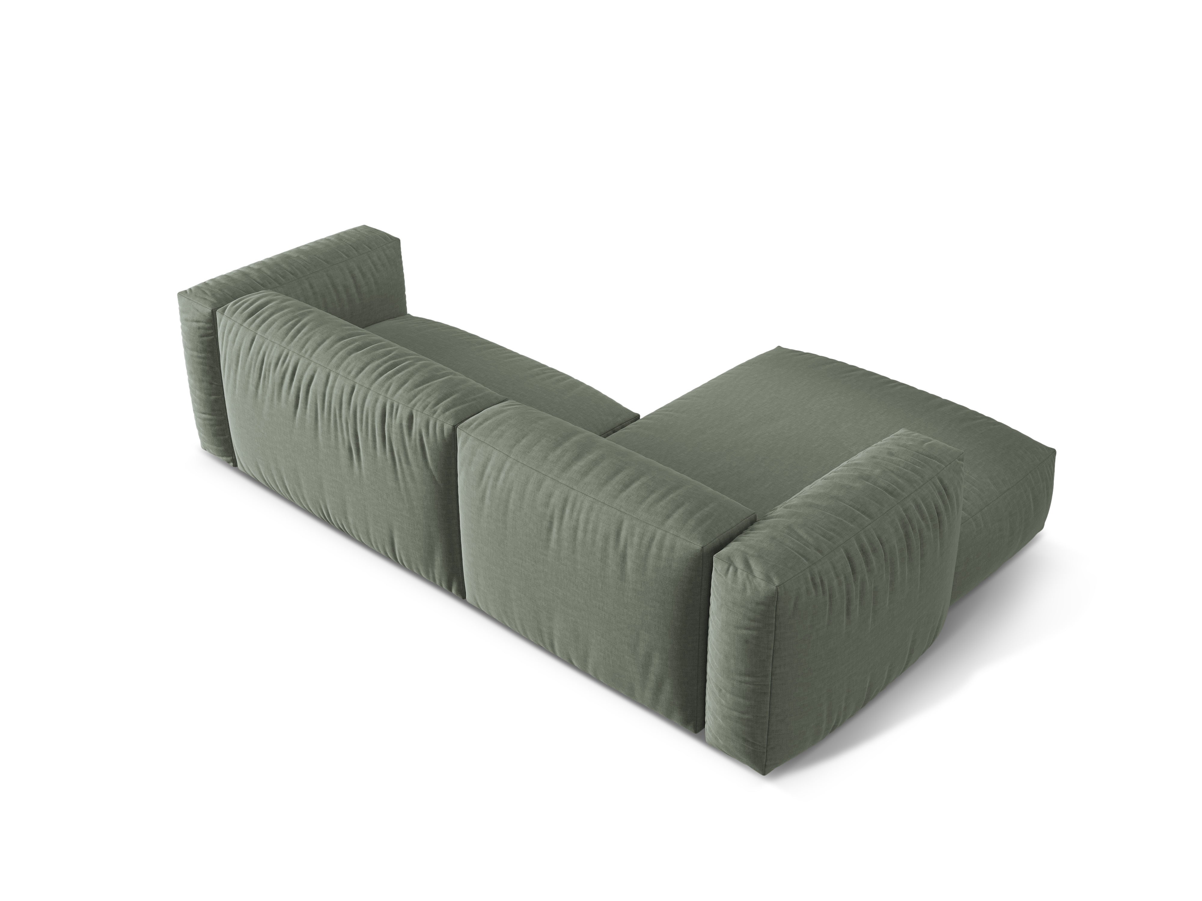 Left-hand corner of 2-person martin olive green