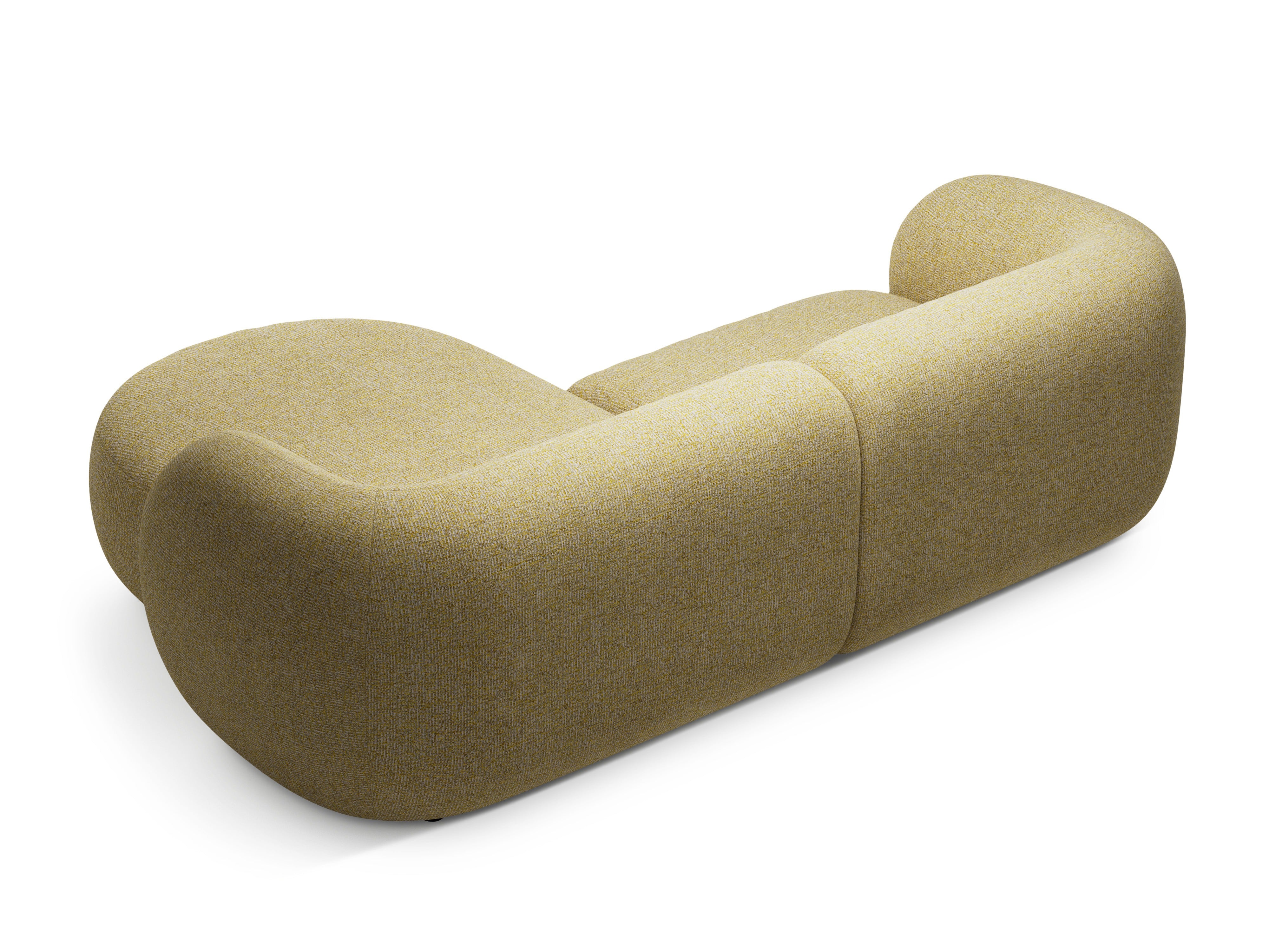 Right-facing 2-seater corner sofa KATE yellow mélange