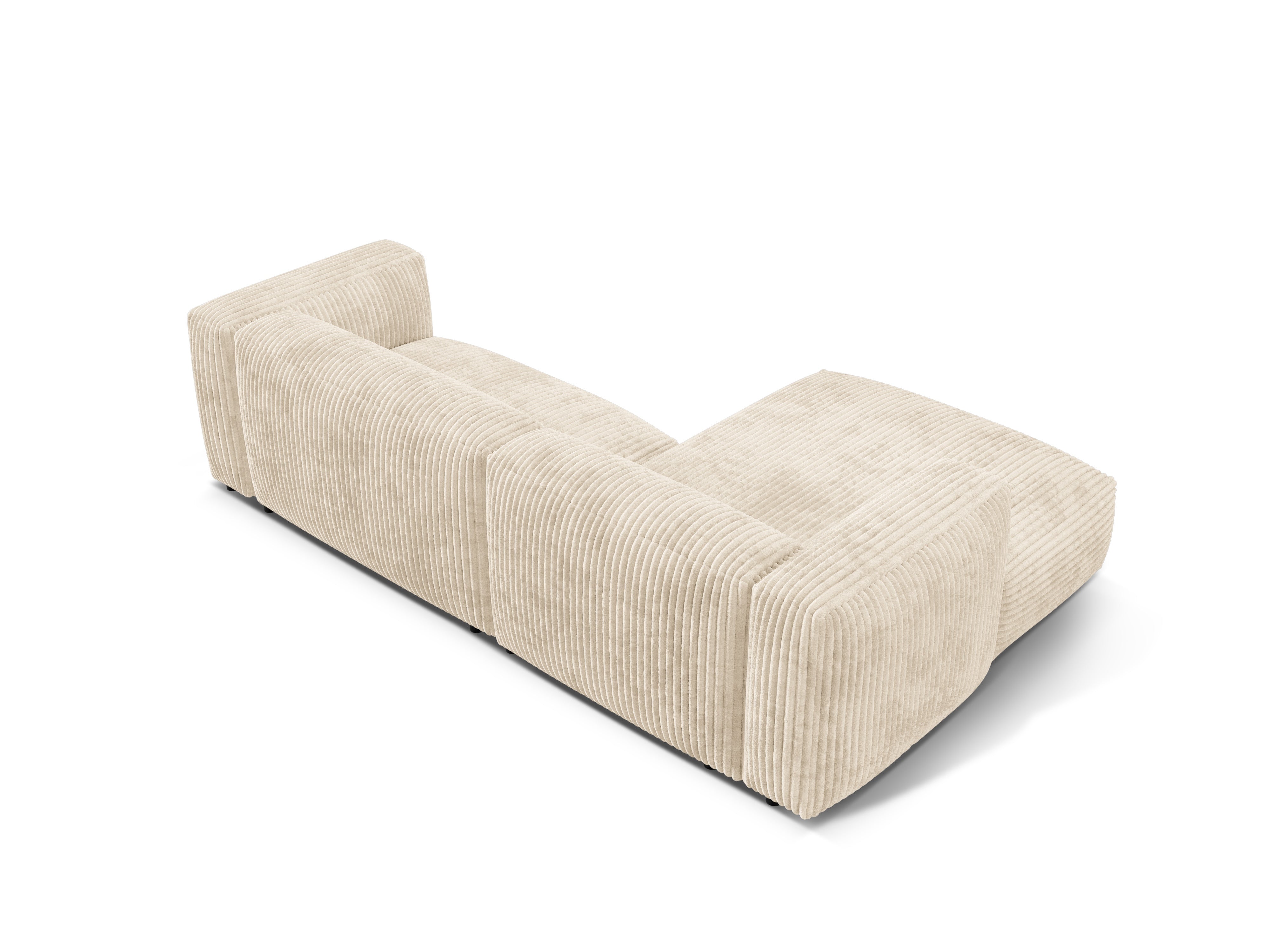 Left-handed martin left-sided corner light beige corduroy