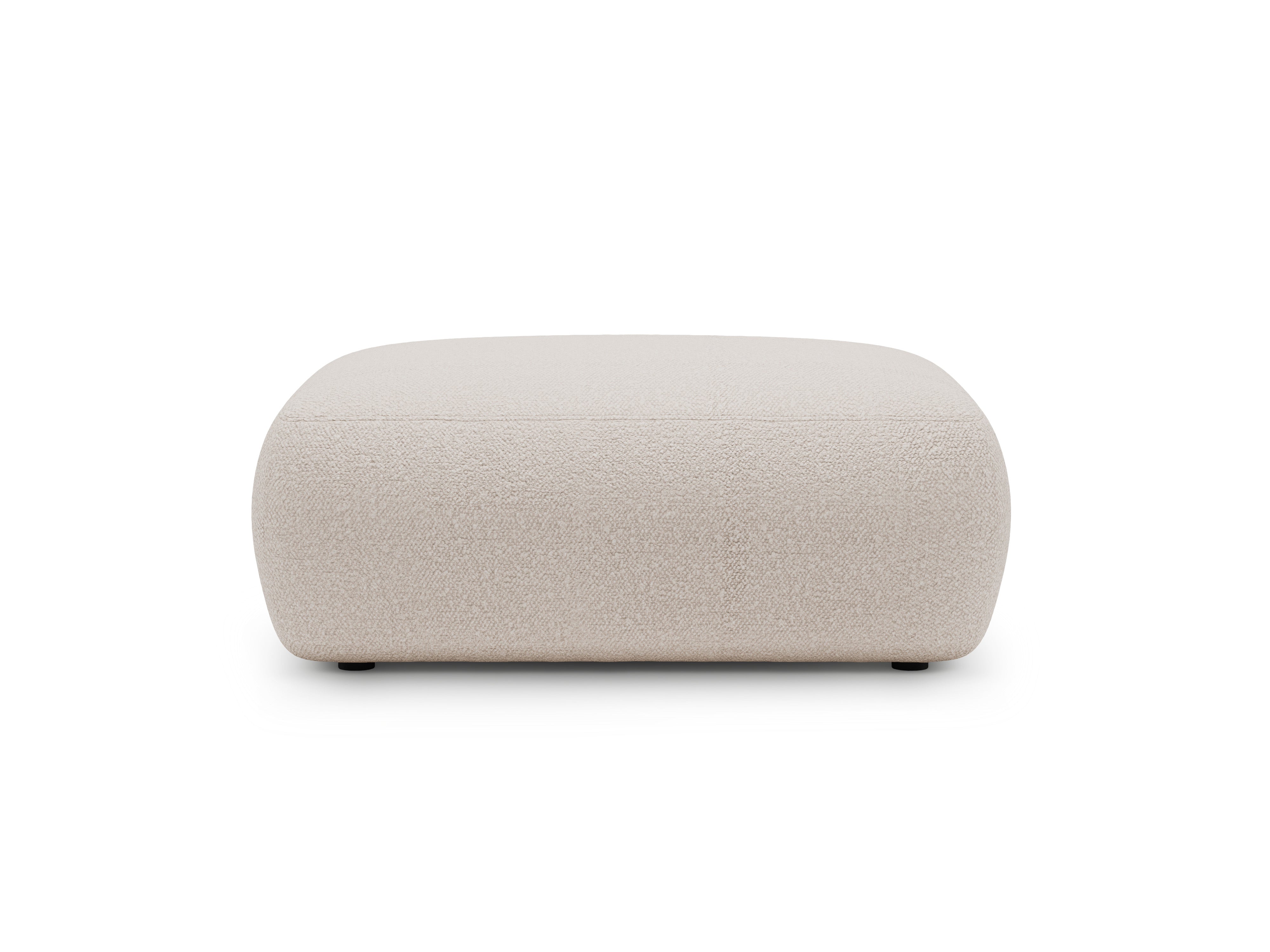 Rectangular pouf KATE beige boucle