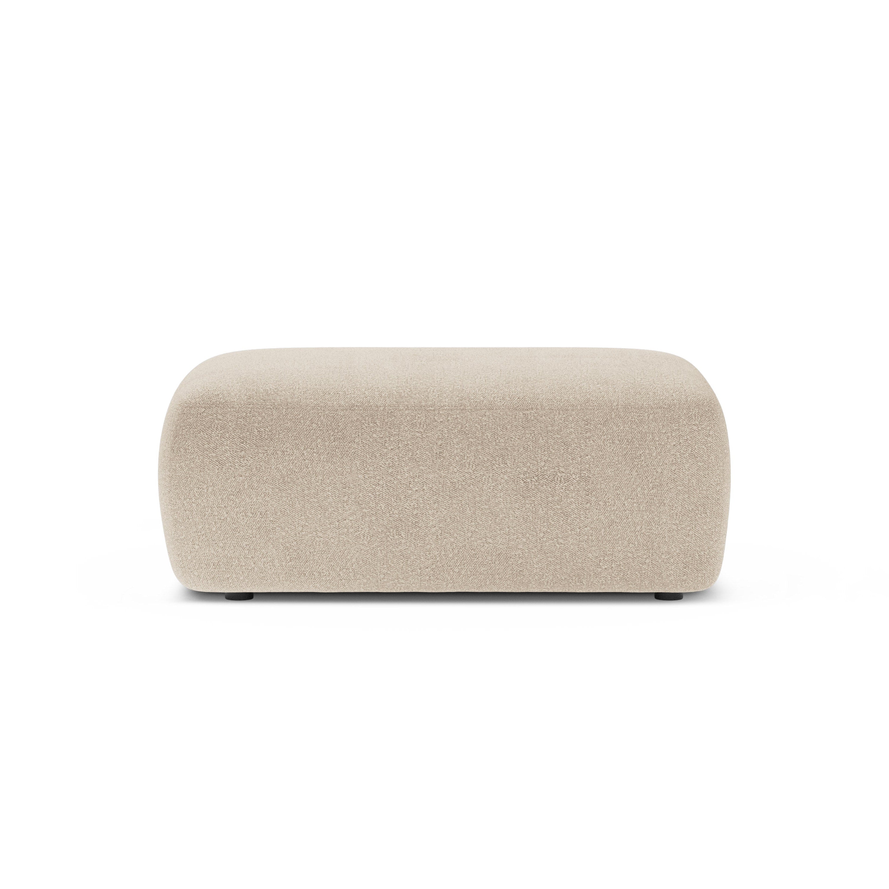 Rectangular pouf KATE beige boucle