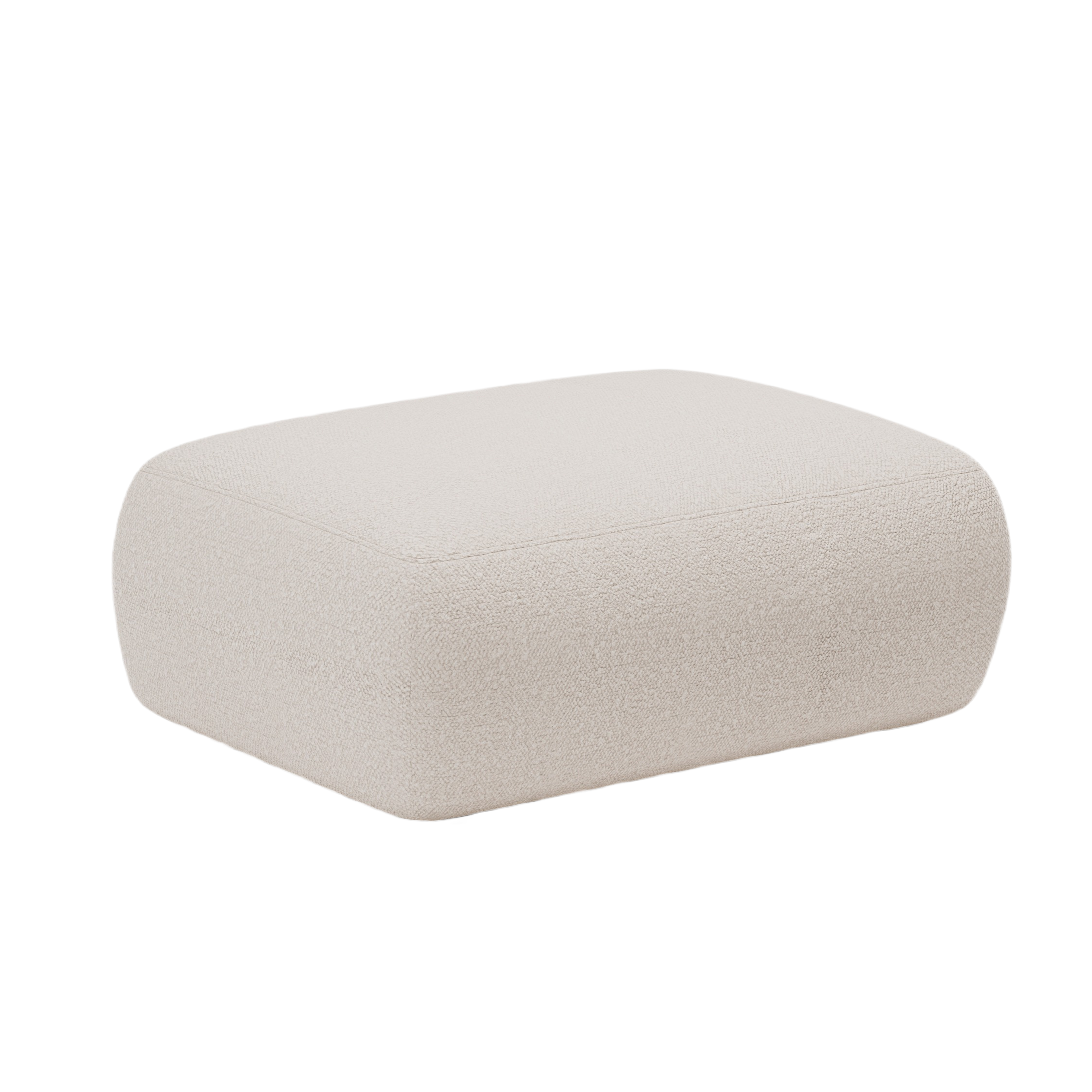 Rectangular pouf KATE beige boucle