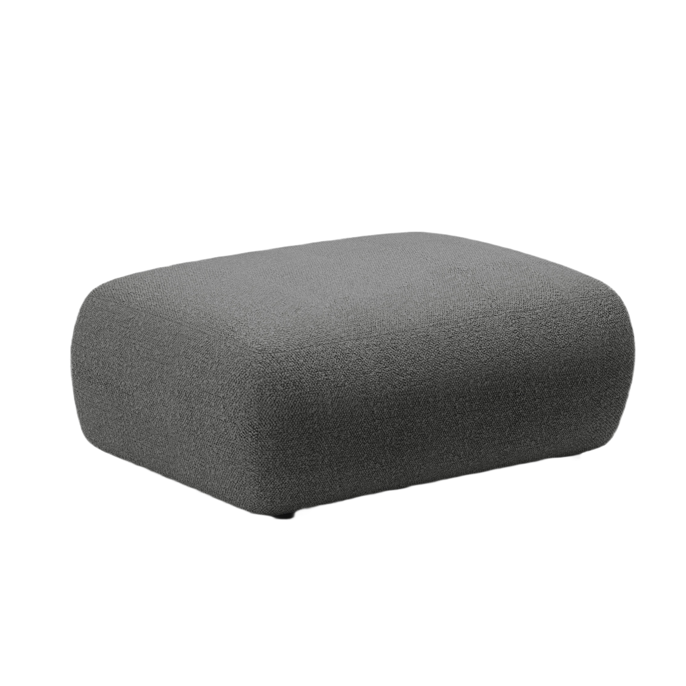 Rectangular pouf KATE dark gray boucle