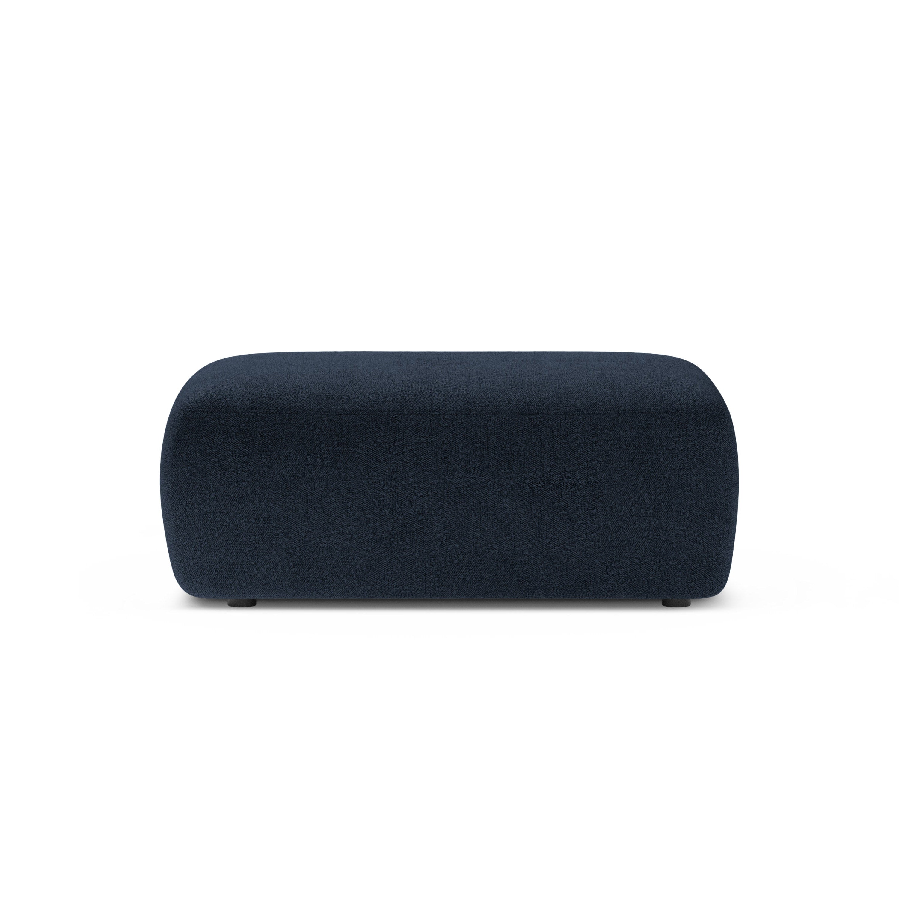 Rectangular pouf KATE navy boucle