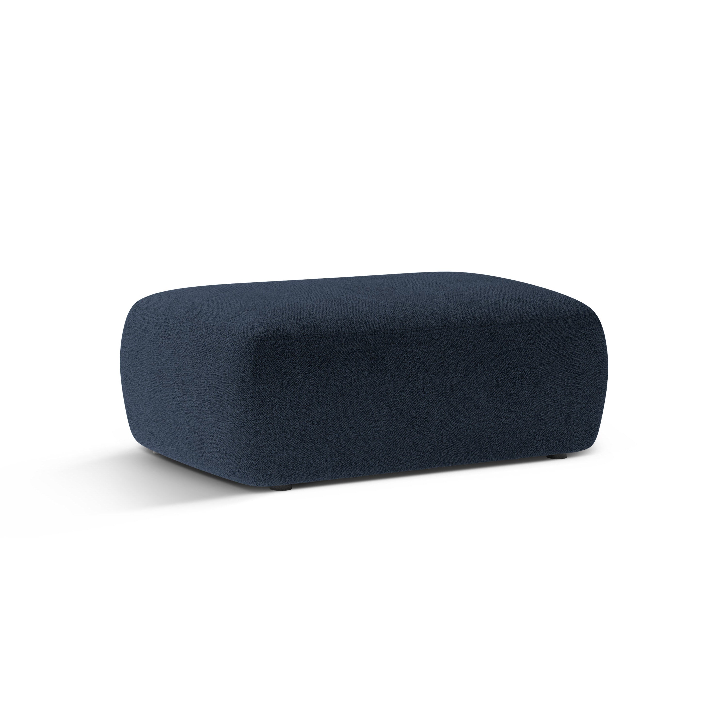 Rectangular pouf KATE navy boucle
