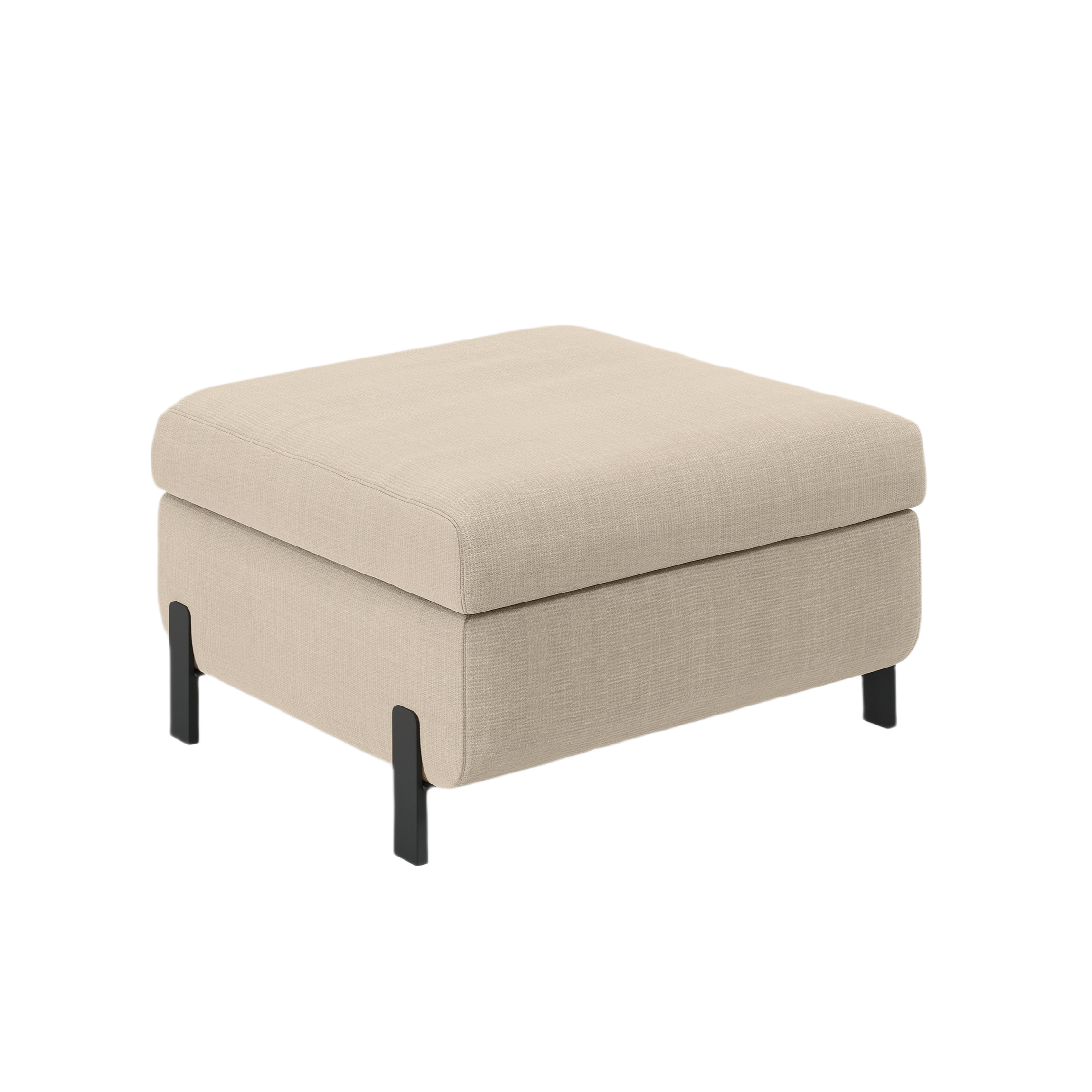 GLORIA pouf with storage beige chenille