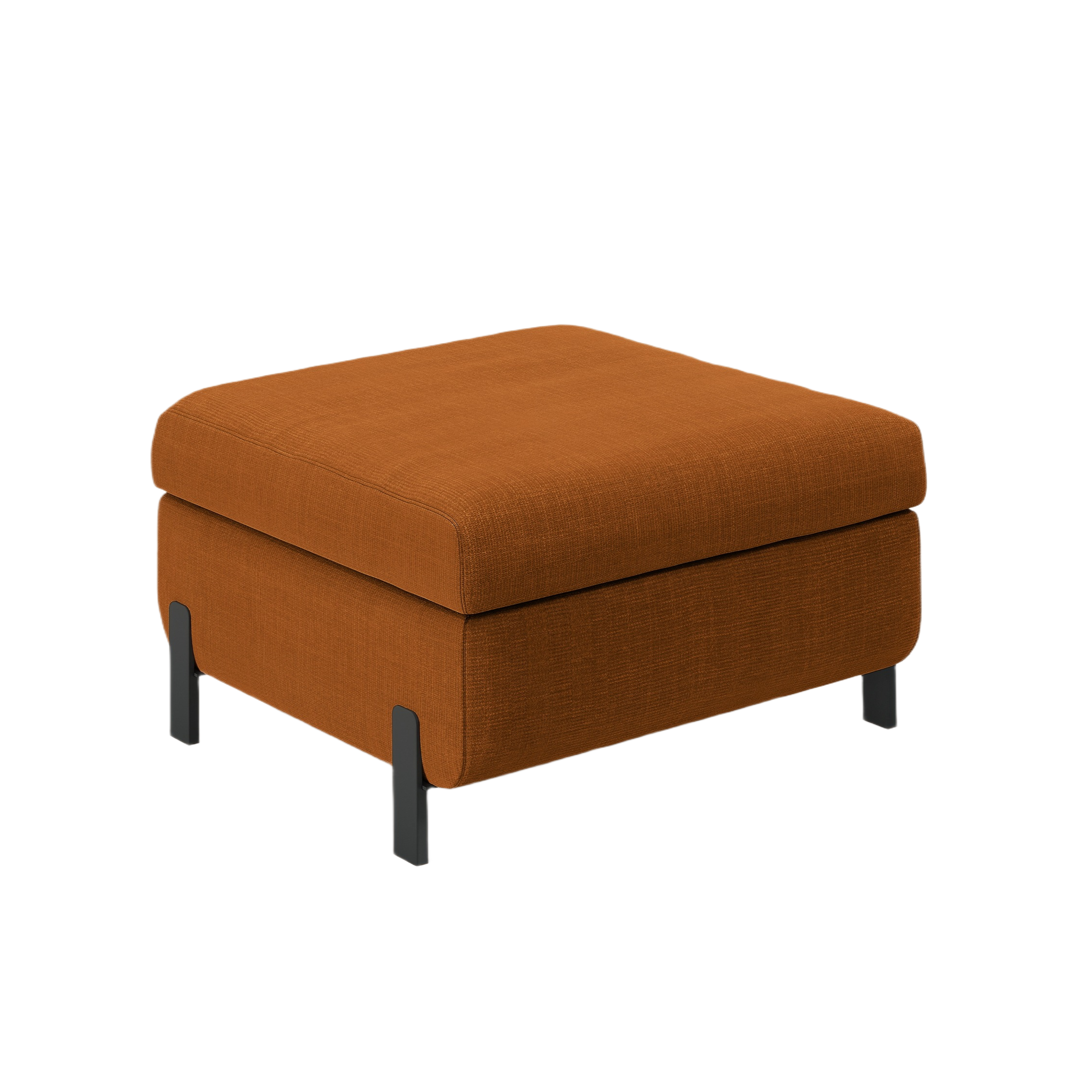 GLORIA pouf with storage in brick chenille