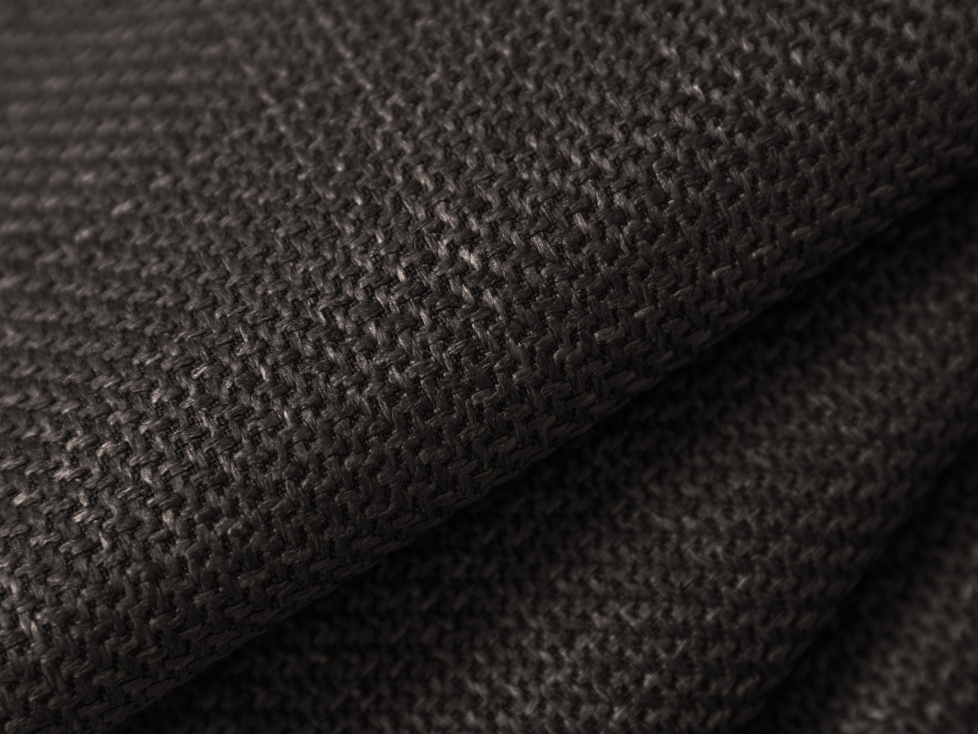 GLORIA dark gray chenille pouf with storage