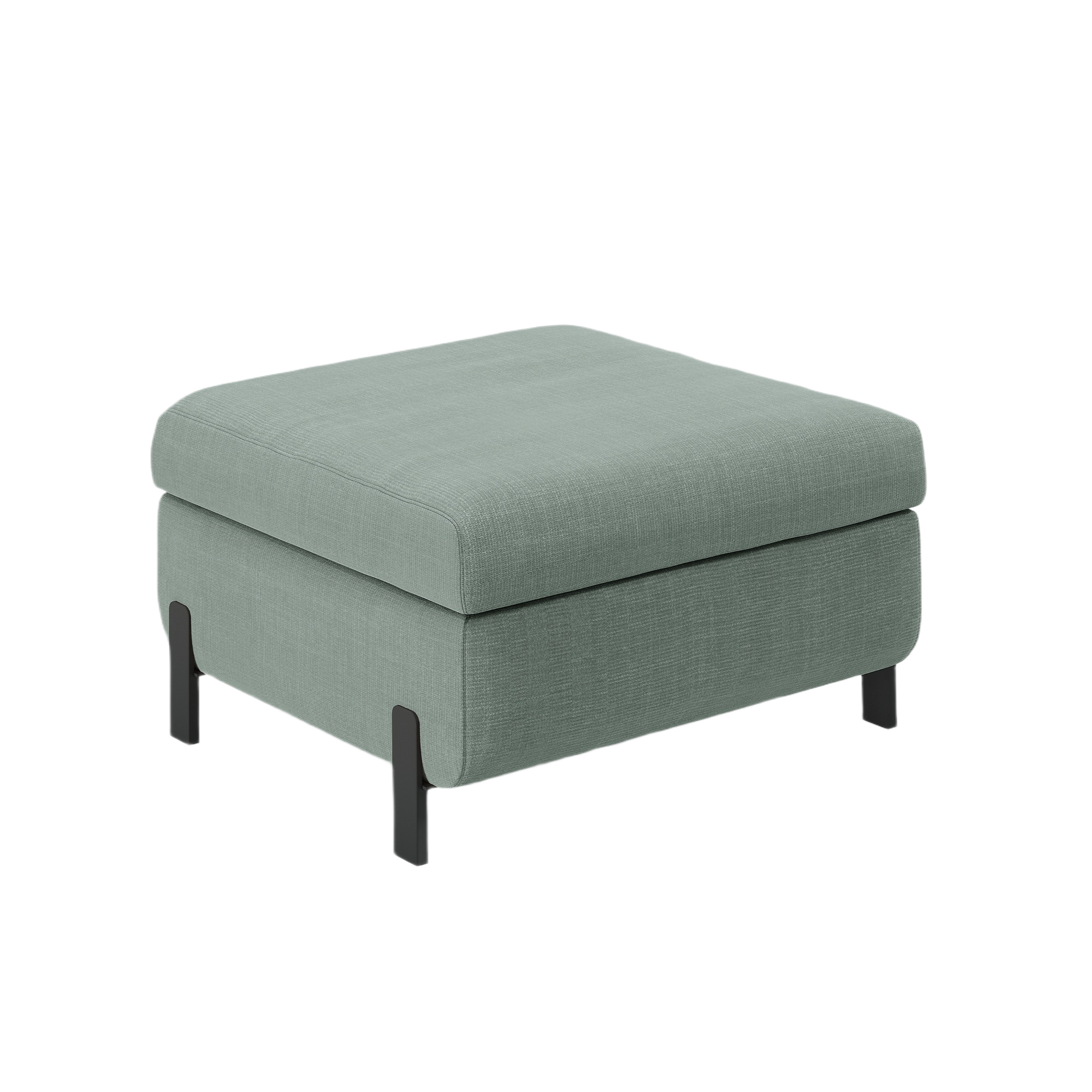 GLORIA pouf with storage in mint chenille