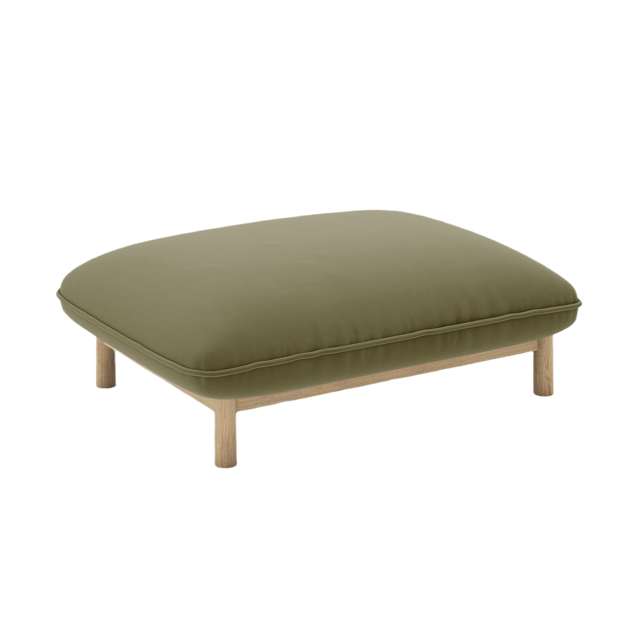 ADA Light Green Velvet Pouf