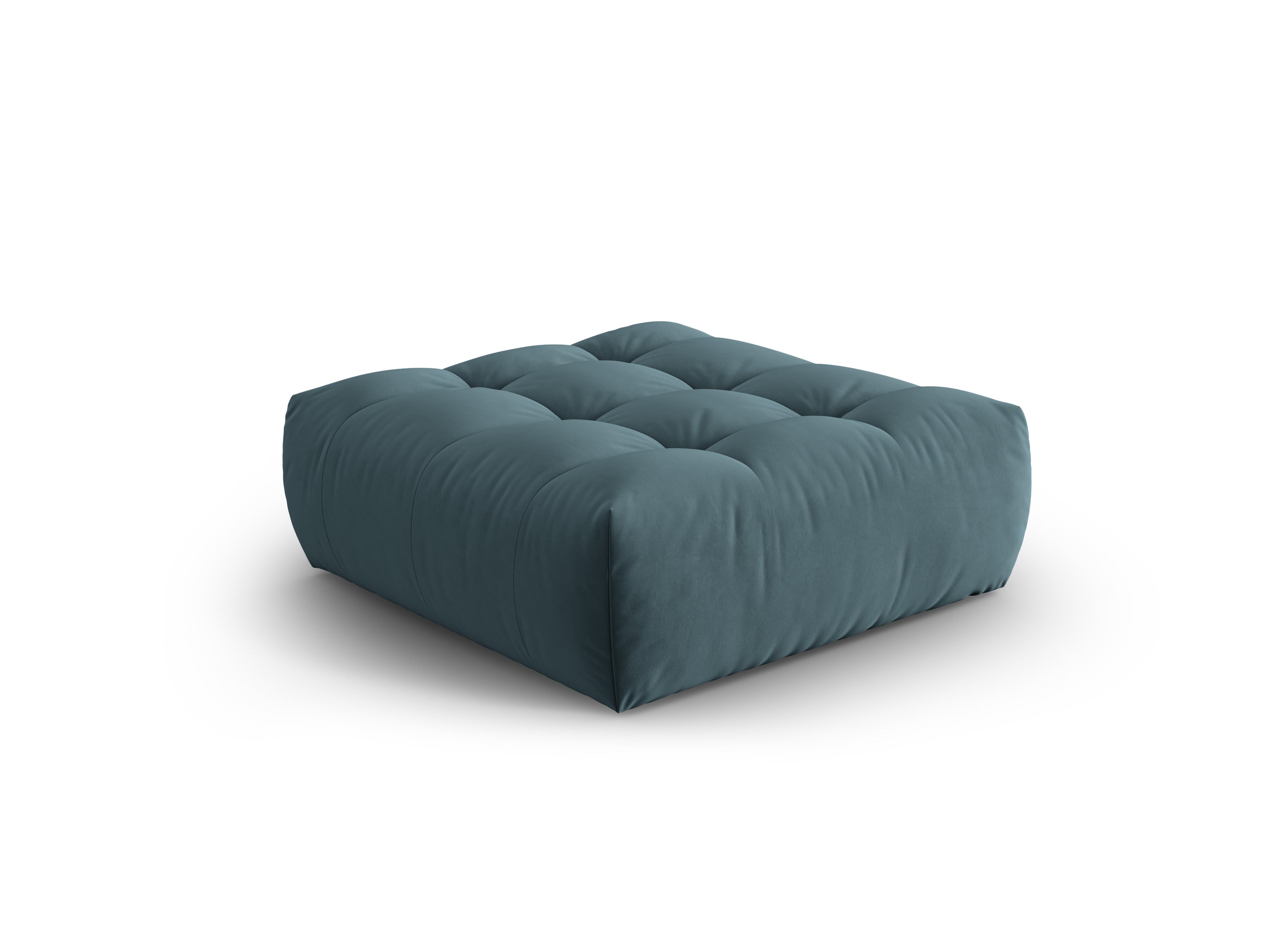 Velvet Pouf BLOOM Light Blue