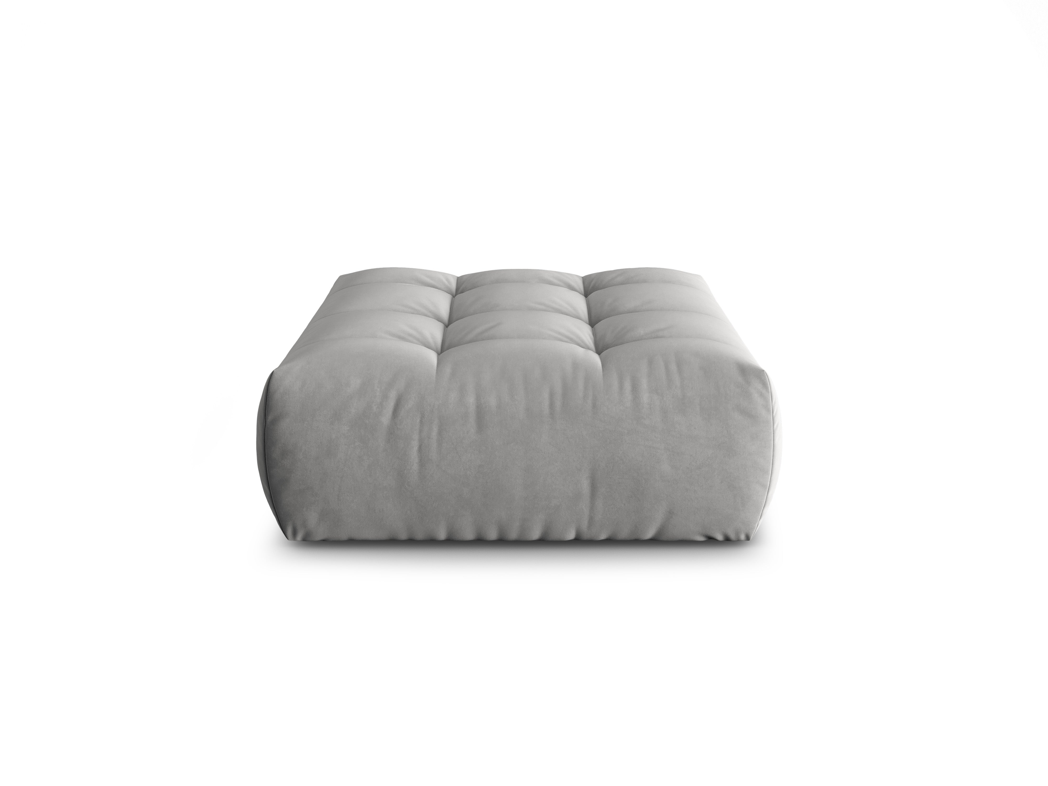 Gray Velvet Pouf BLOOM