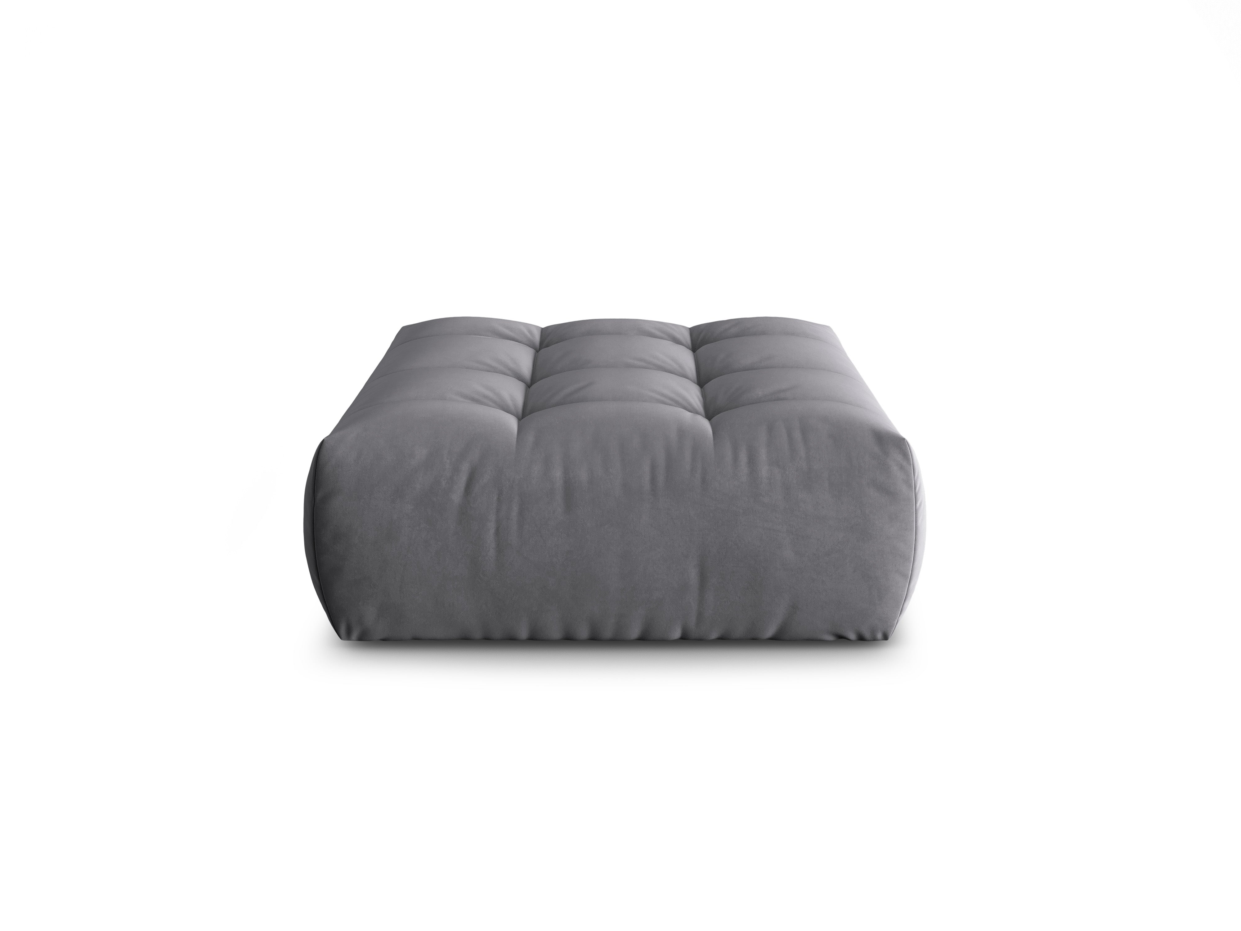 Velvet Pouf BLOOM Dark Gray