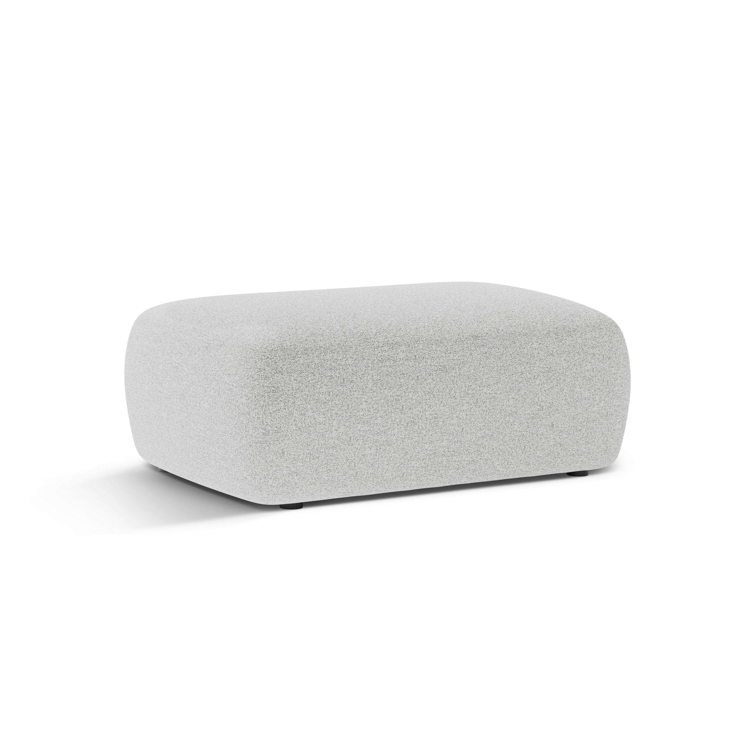 Rectangular Puff KATE Light Gray Melange