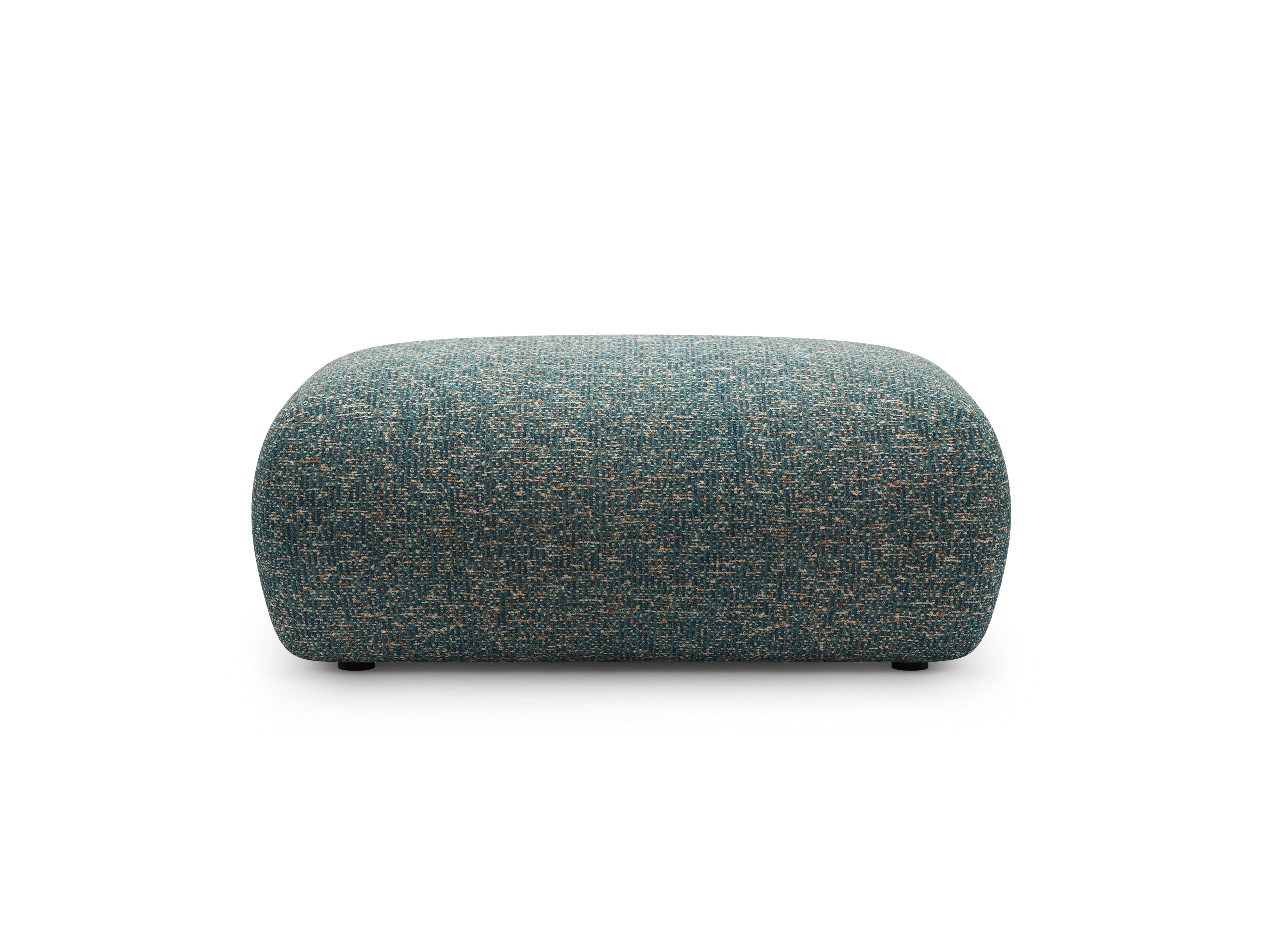 Rectangular pouf KATE blue mélange