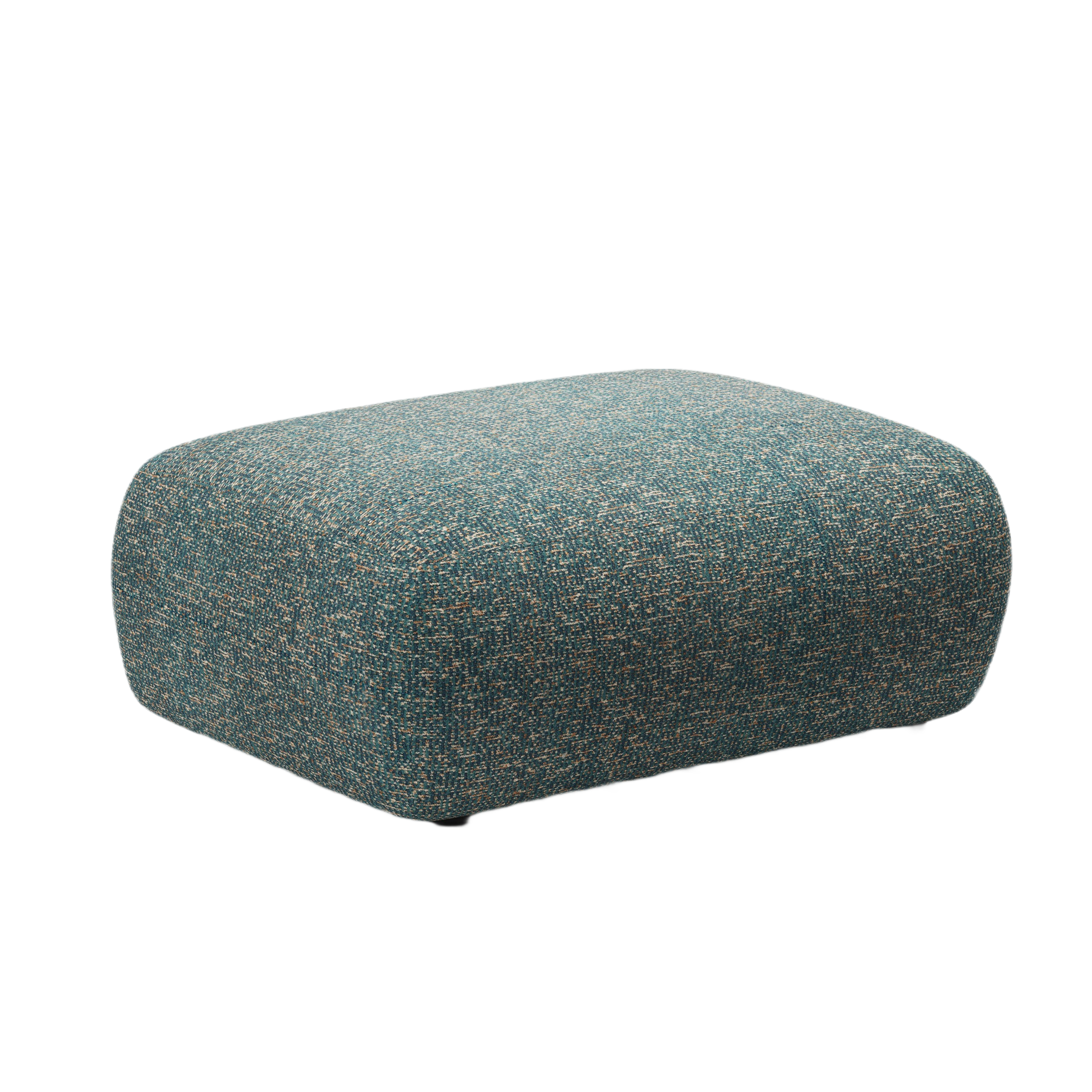 Rectangular pouf KATE blue mélange