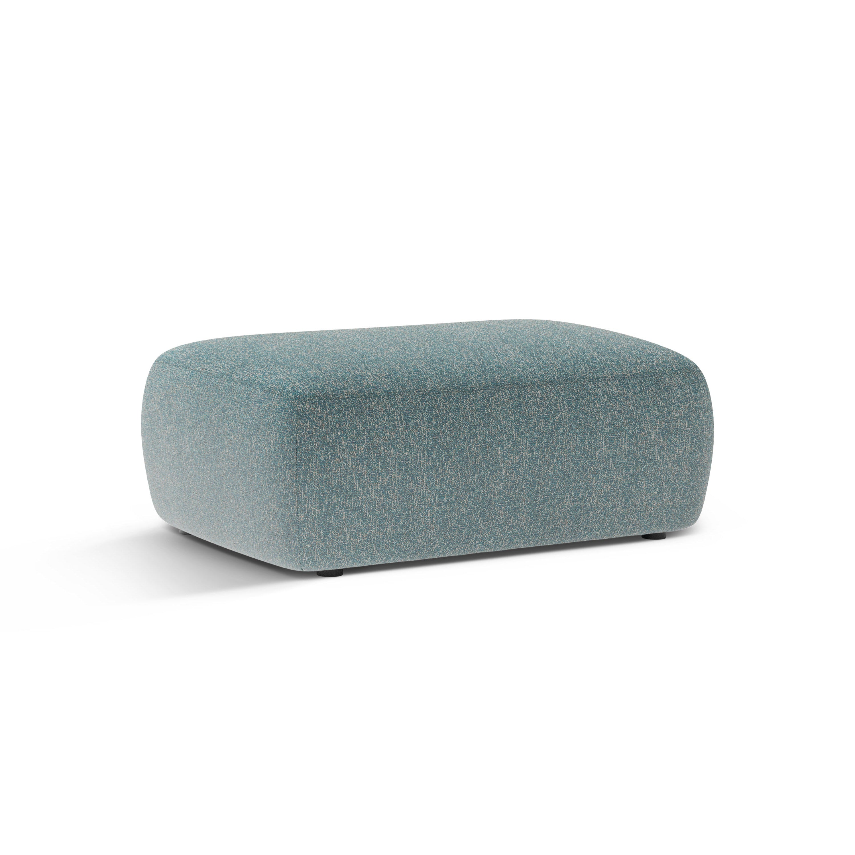 Rectangular pouf KATE blue mélange