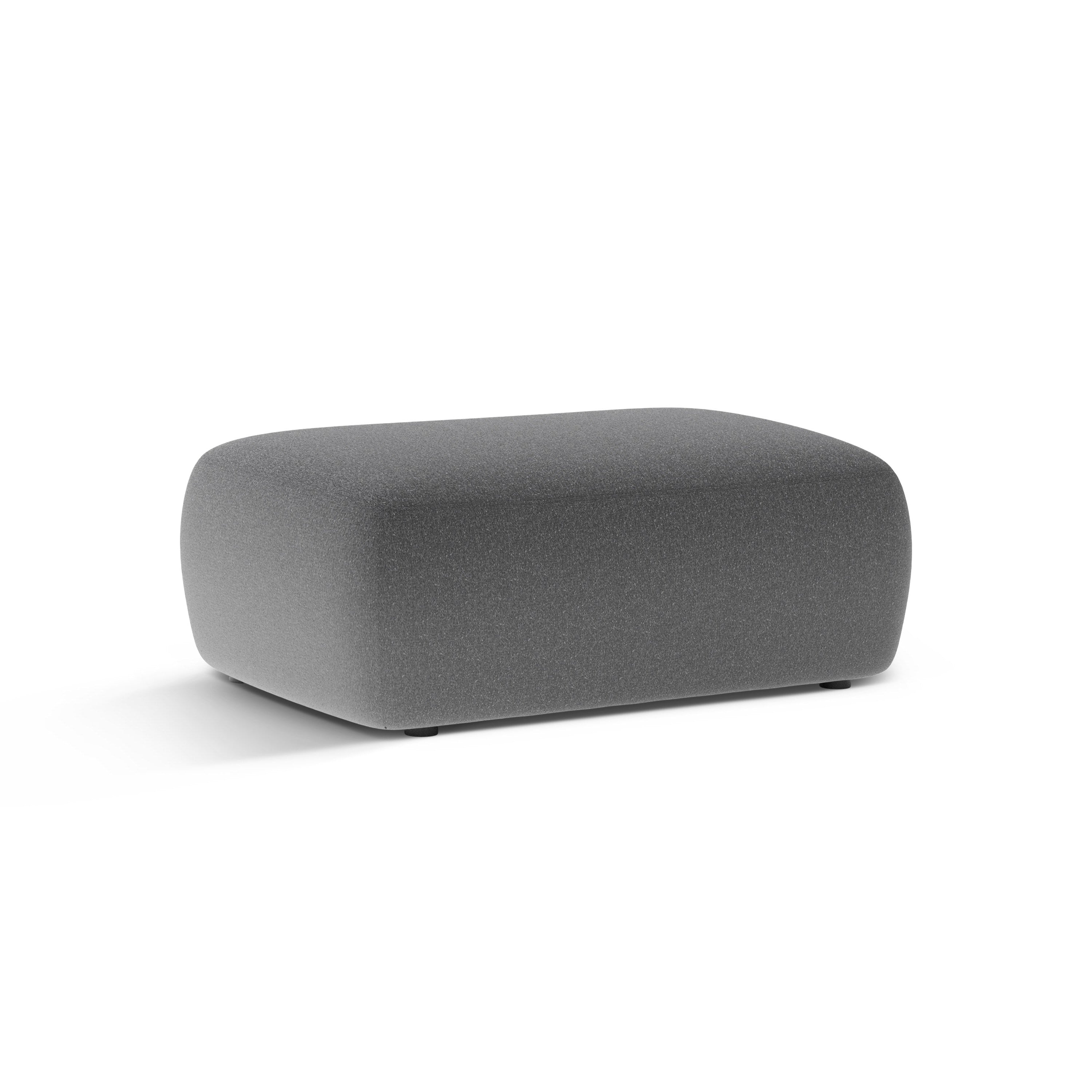 Rectangular Puff KATE Dark Gray Melange