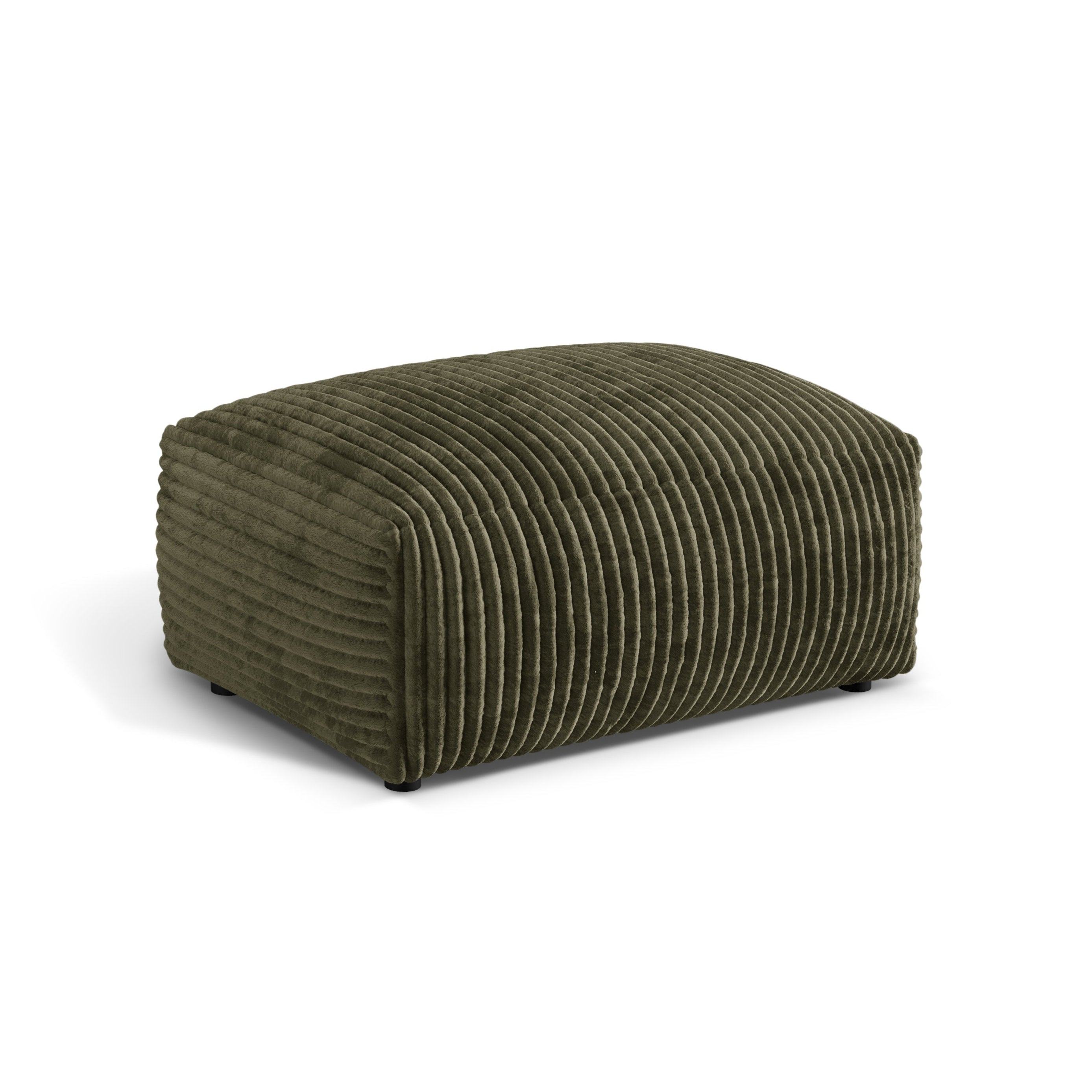 Pouf martina green corduroy