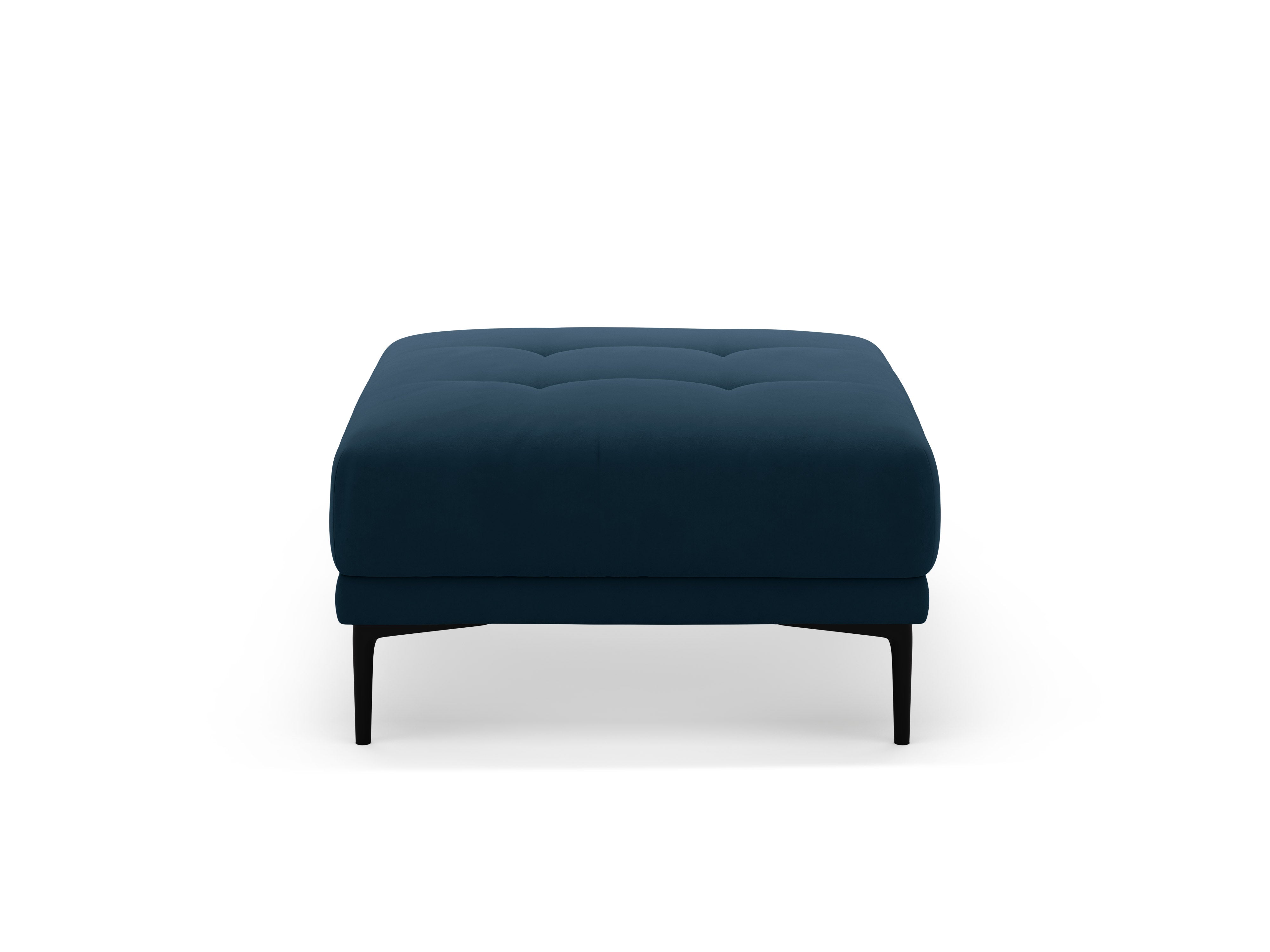 Square Velvet Pouf BEMY Royal Blue