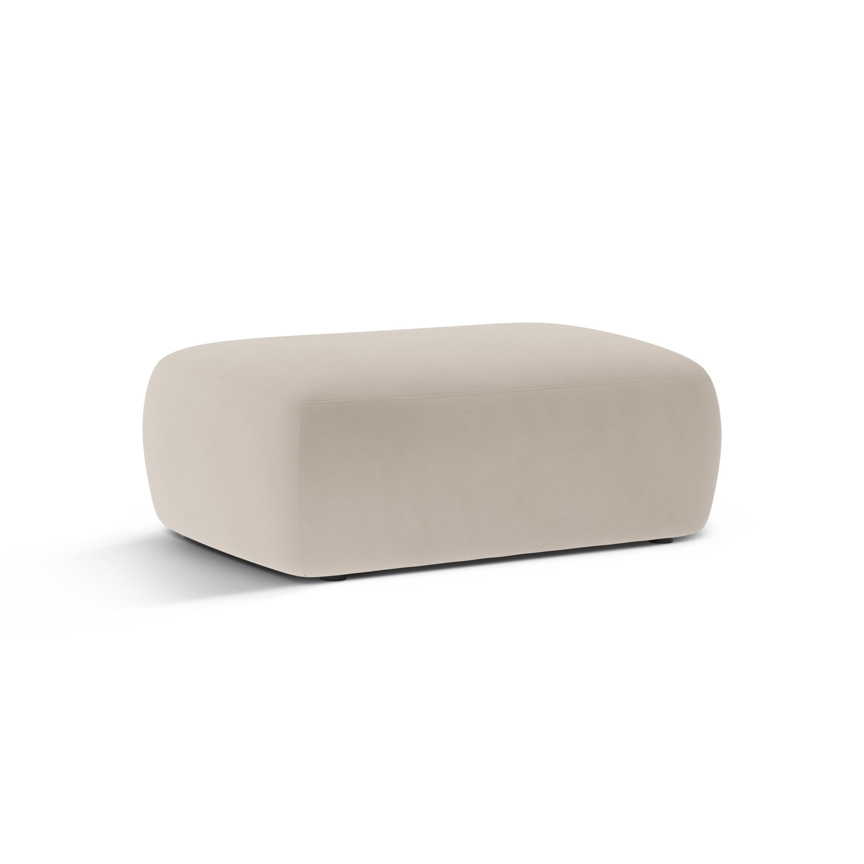 Rectangular Velvet Pouf KATE Beige