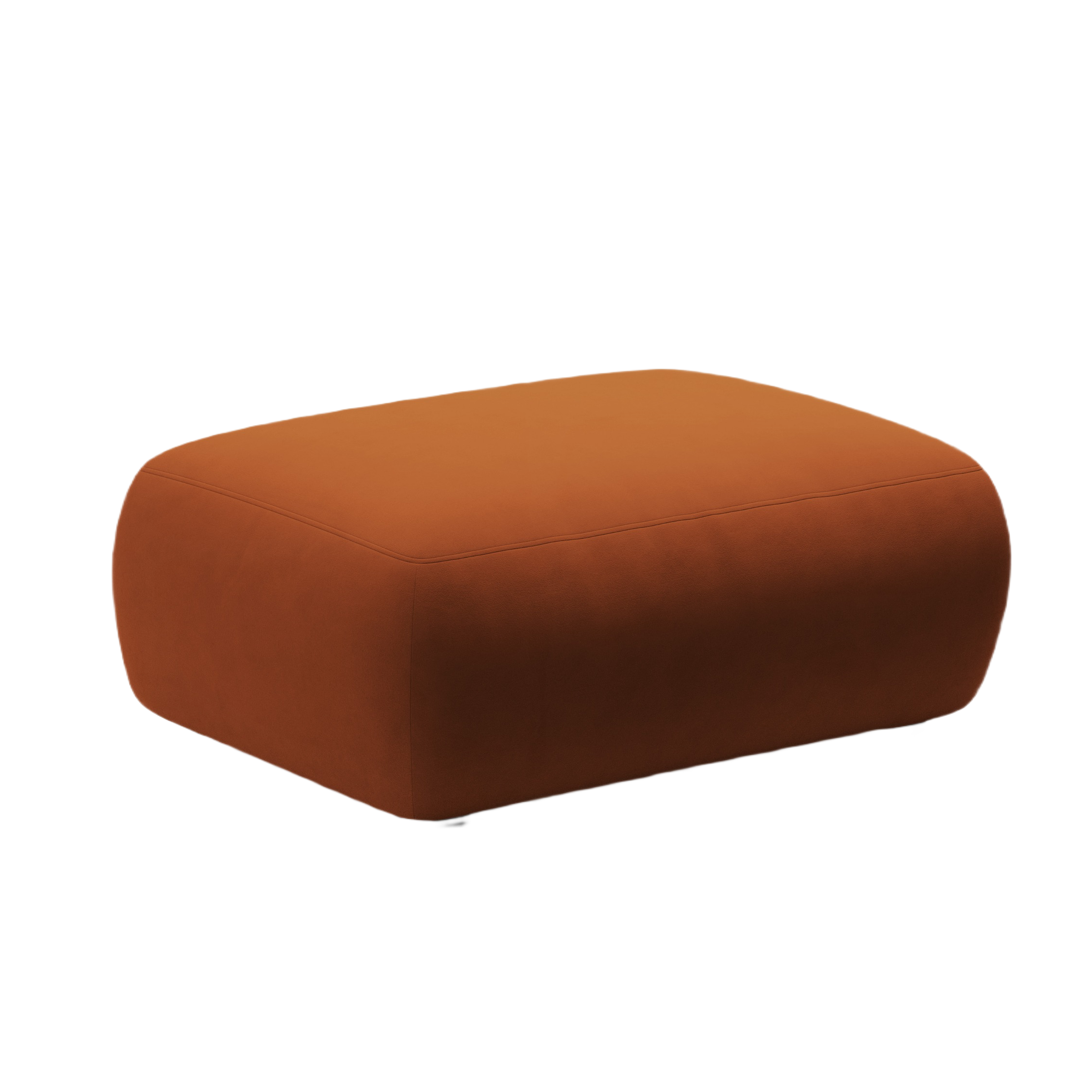 Rectangular Velvet Pouf KATE Terracotta