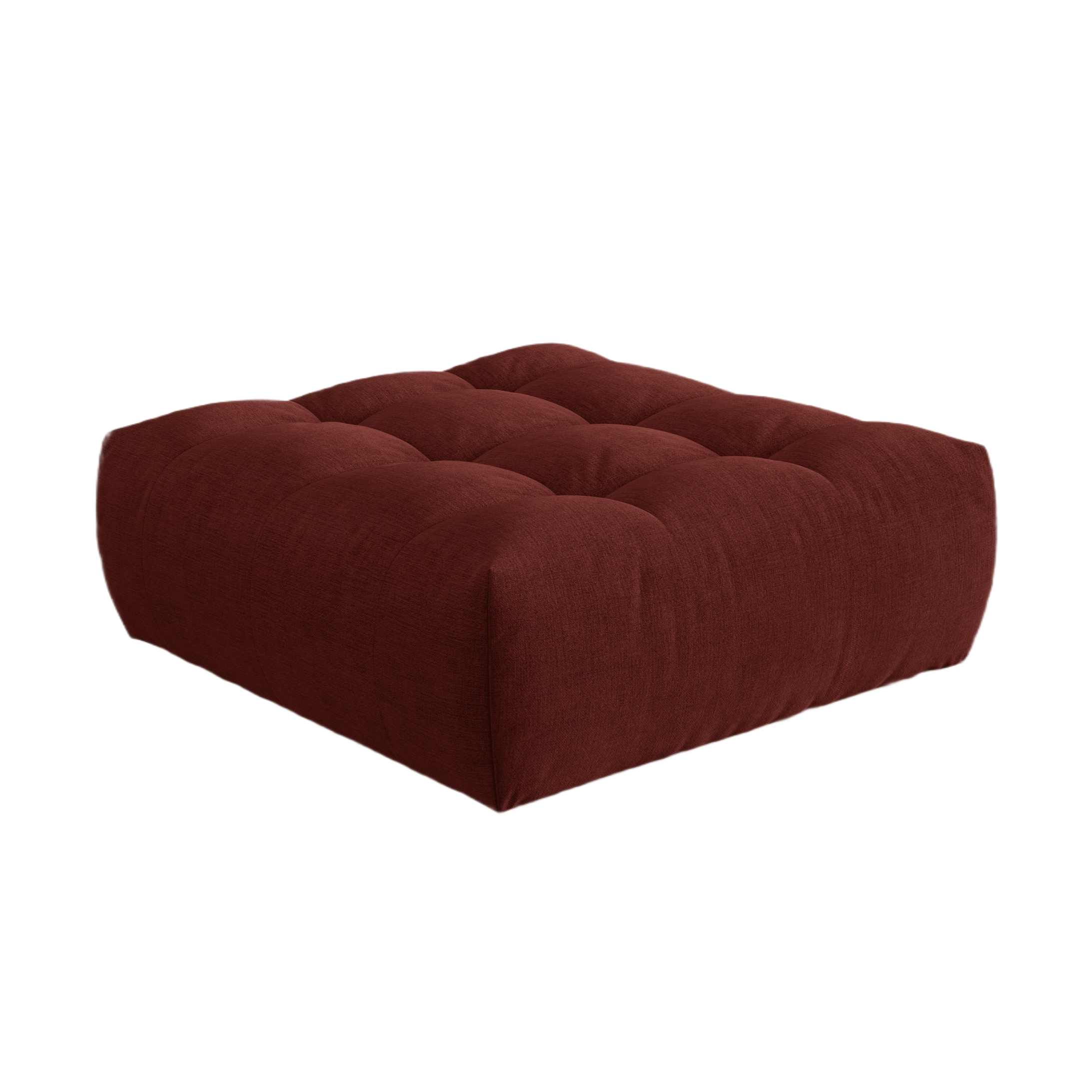 BLOOM pouf red chenille