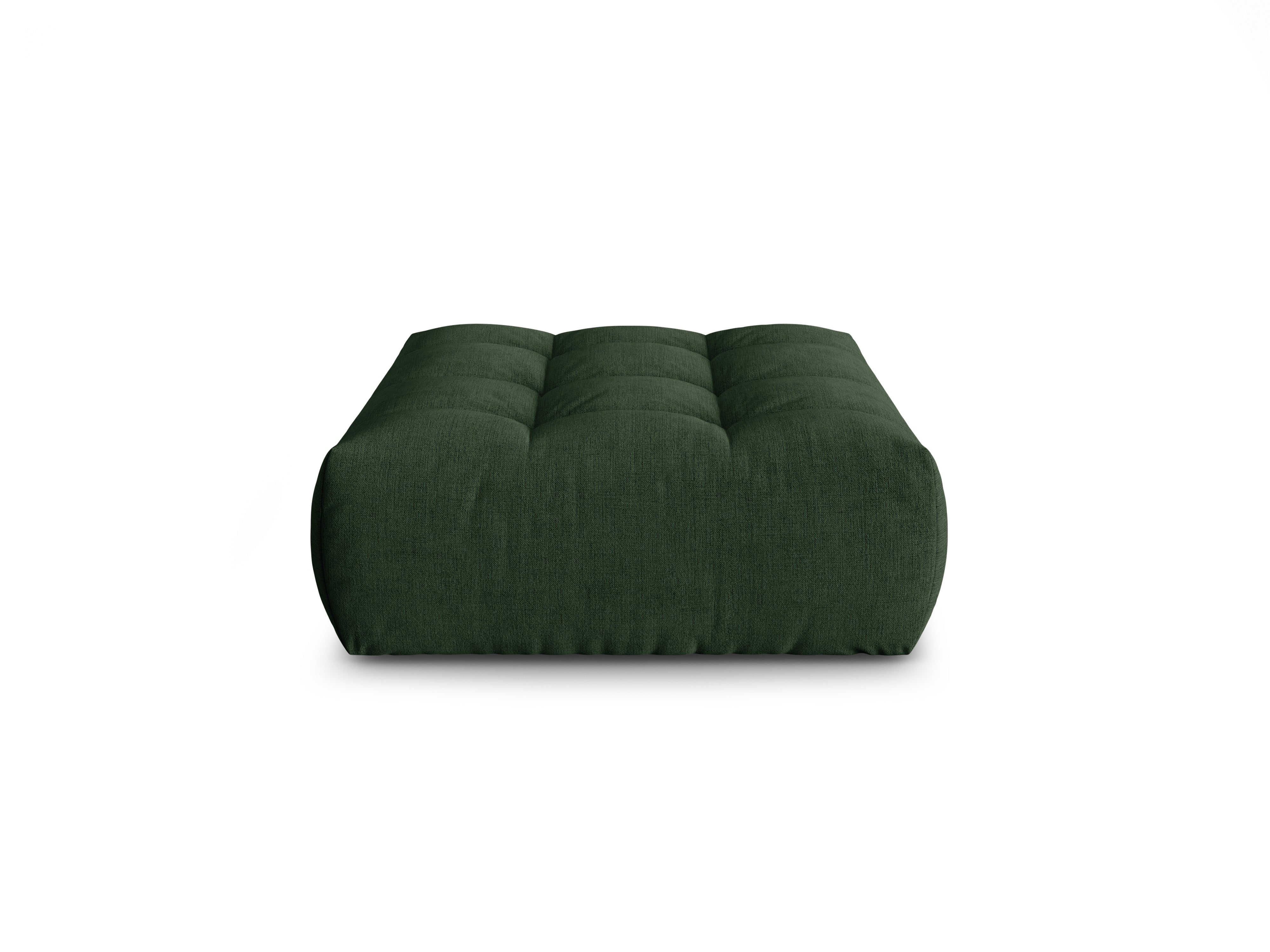 BLOOM green chenille pouf