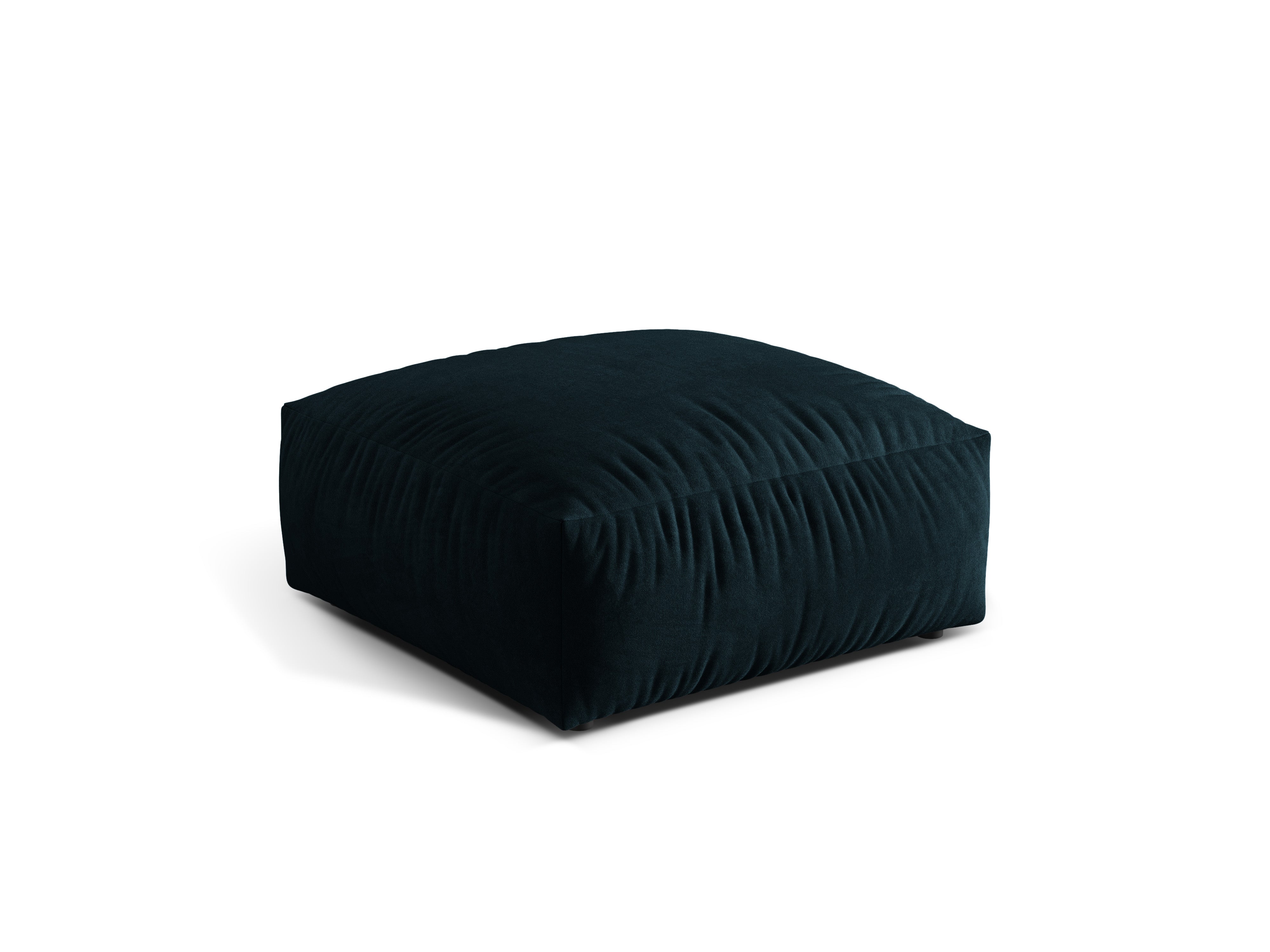 Martina velvet pouf navy blue Petrol