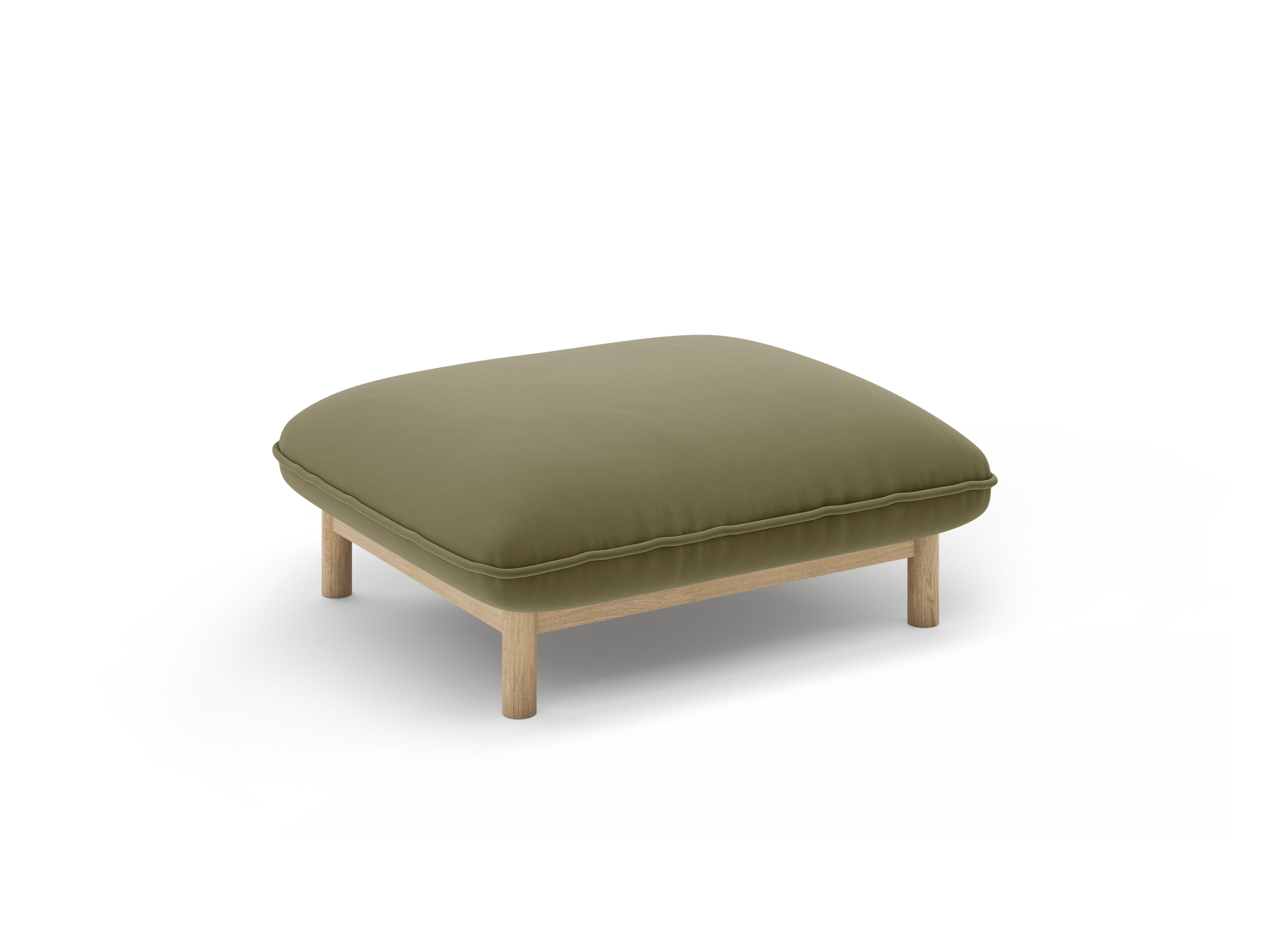 ADA Light Green Velvet Pouf