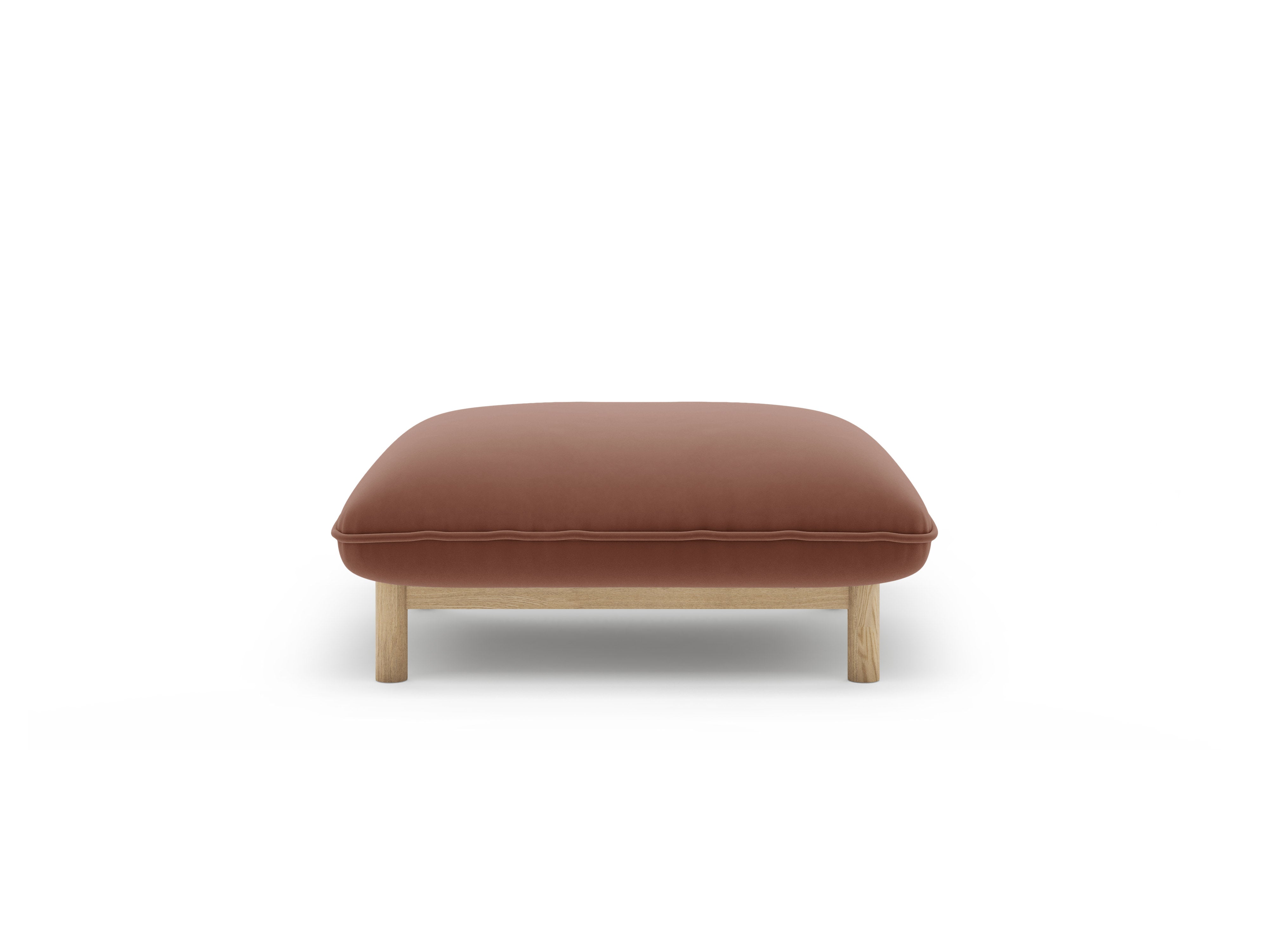 Velvet Pouf ADA cuoio