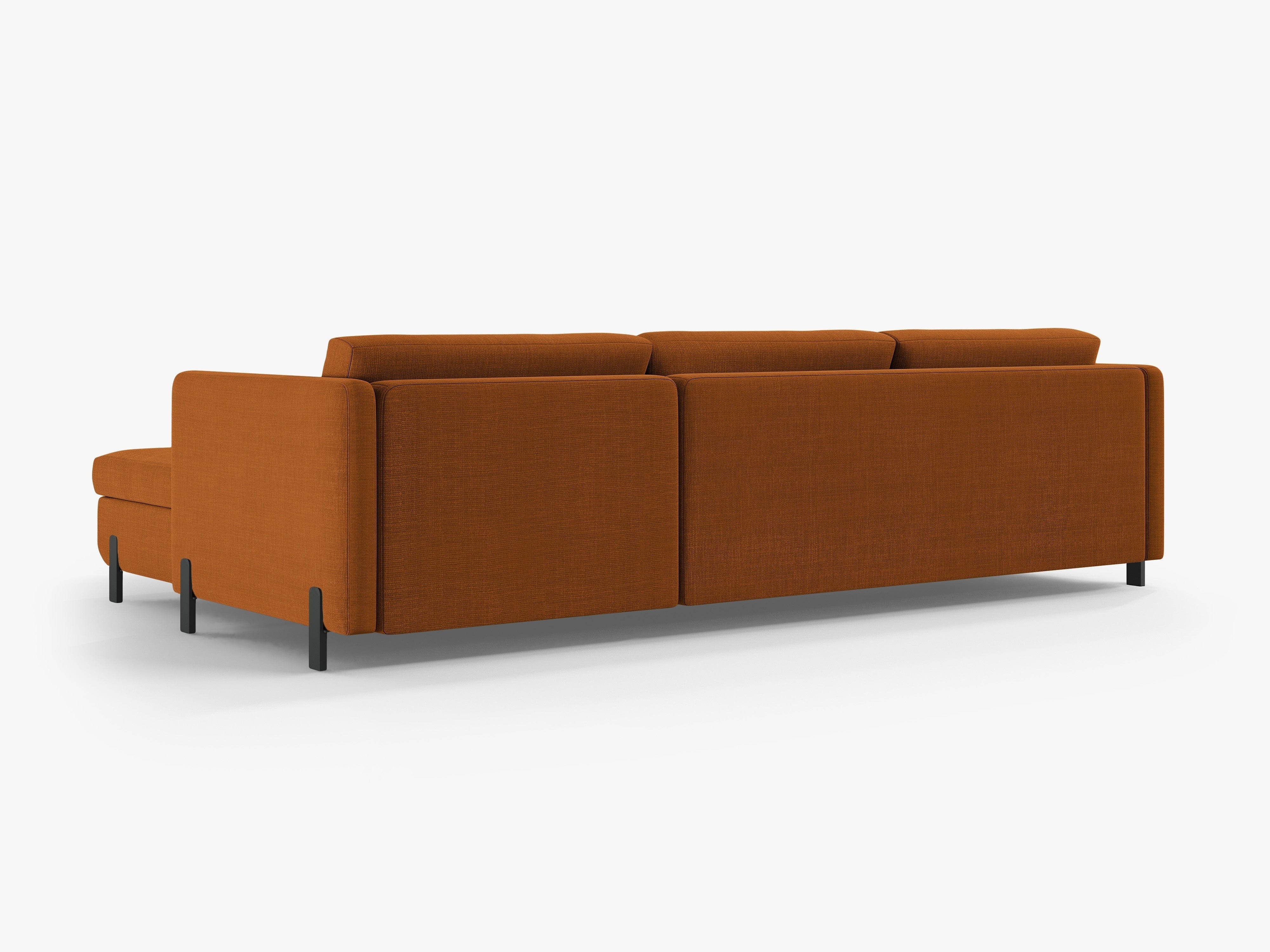 Right-sided corner sofa bed GLORIA brick chenille