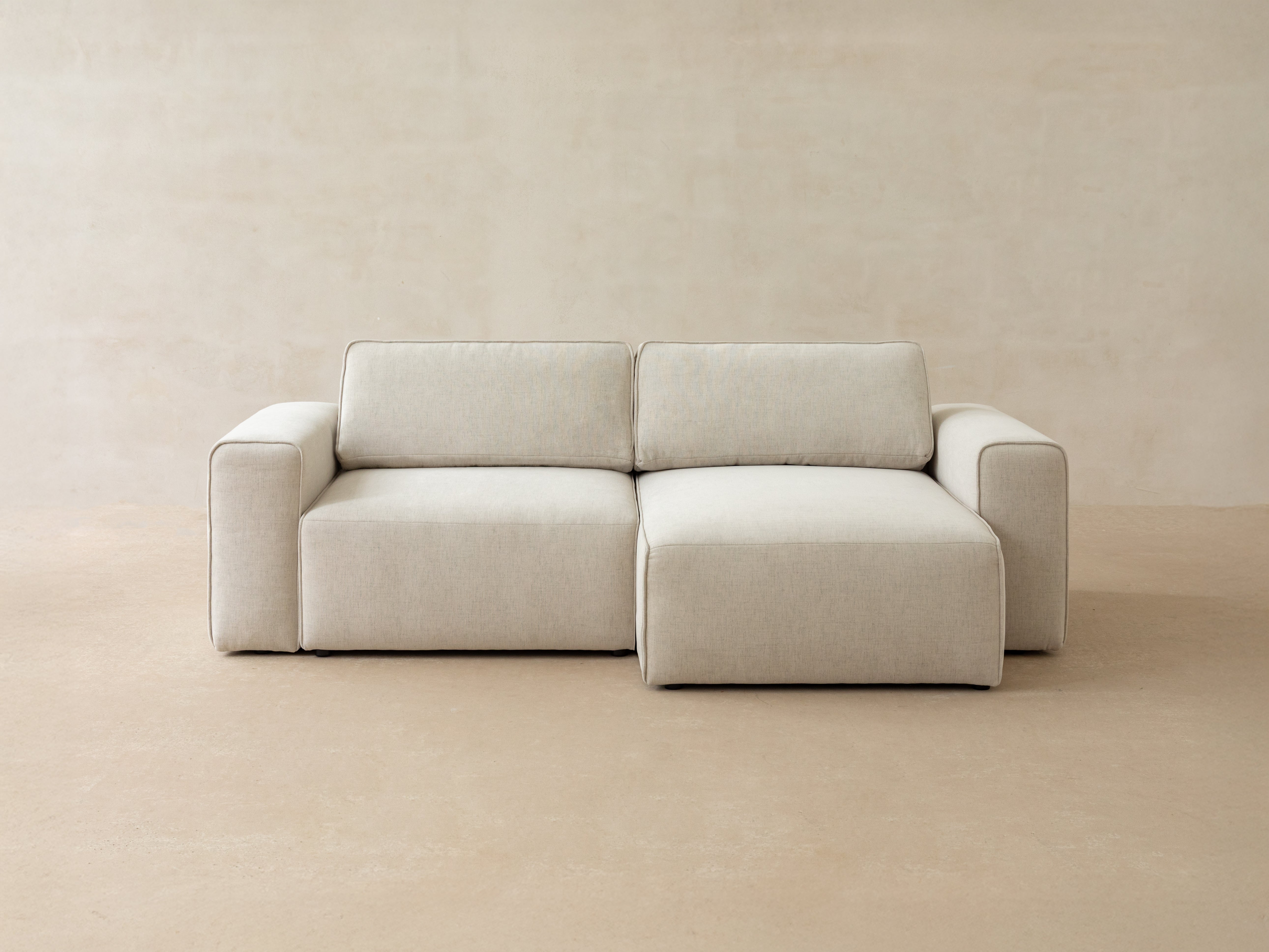 Left-facing velvet corner sofa for 3 people with sleeping function VICTOR pink