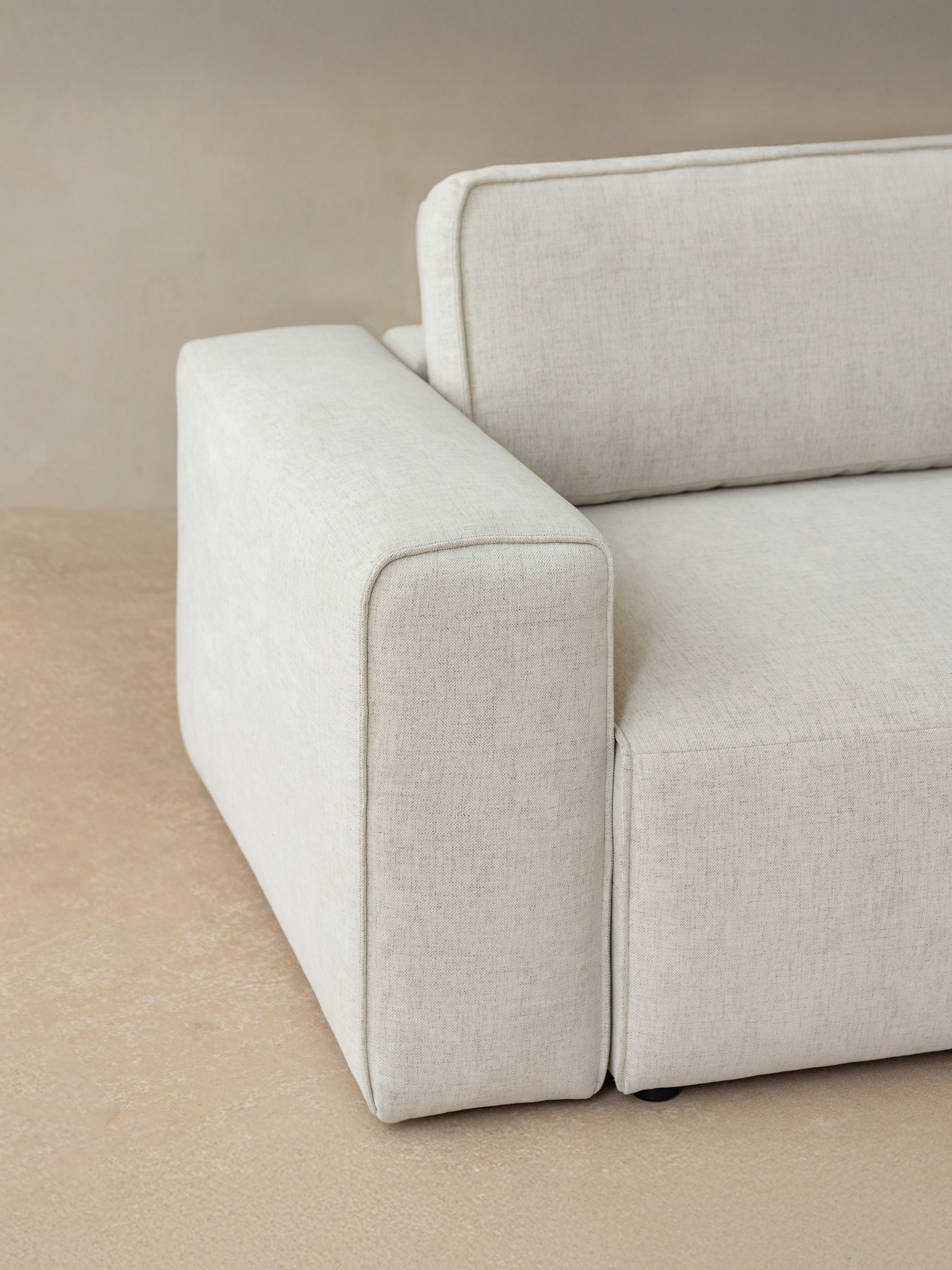 3-seater sofa with sleeping function VICTOR light beige chenille