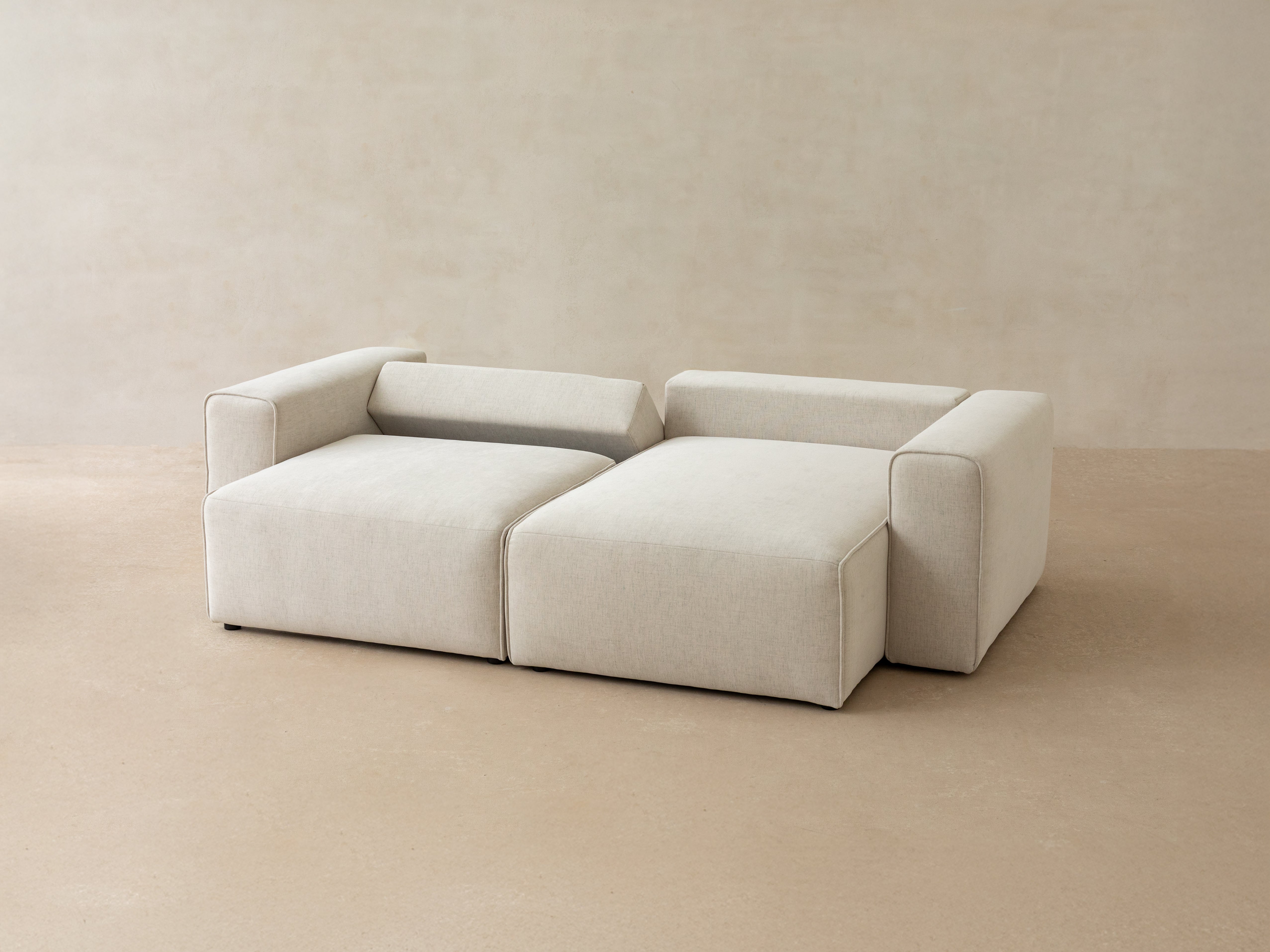 Left-facing velvet corner sofa for 3 people with sleeping function VICTOR pink