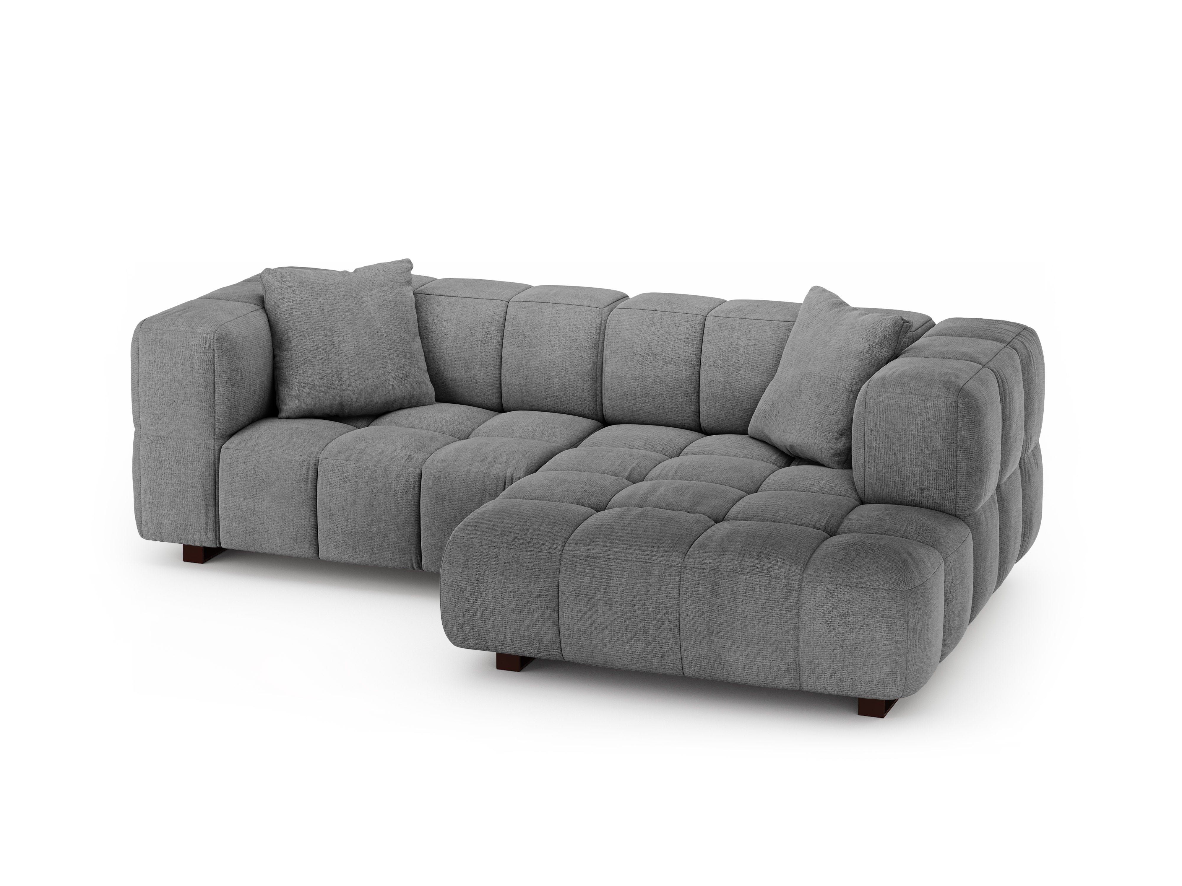Right-sided corner sofa bed PUMA gray