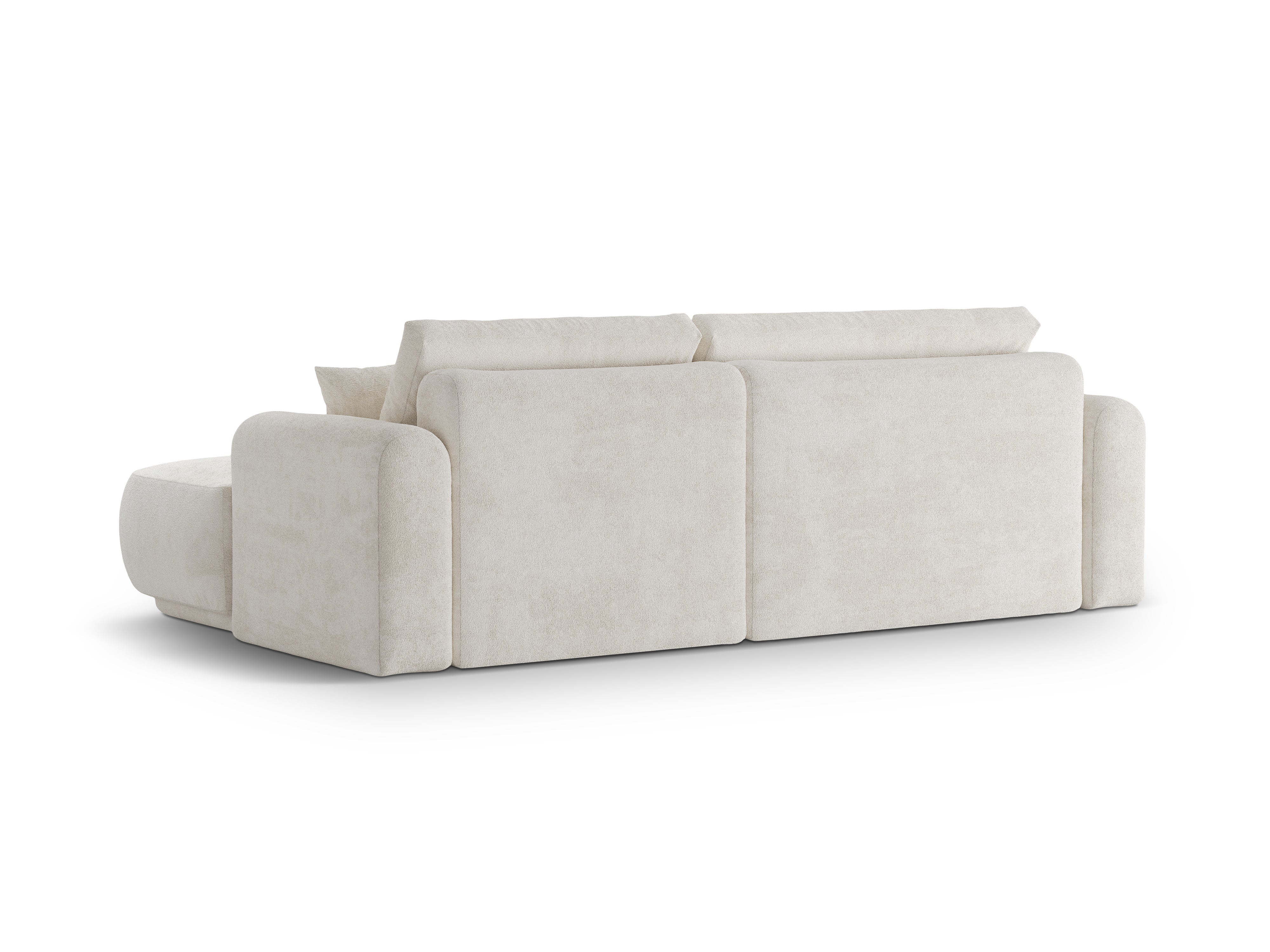Right -sided corner with Ella light -beige boucle sleeping function