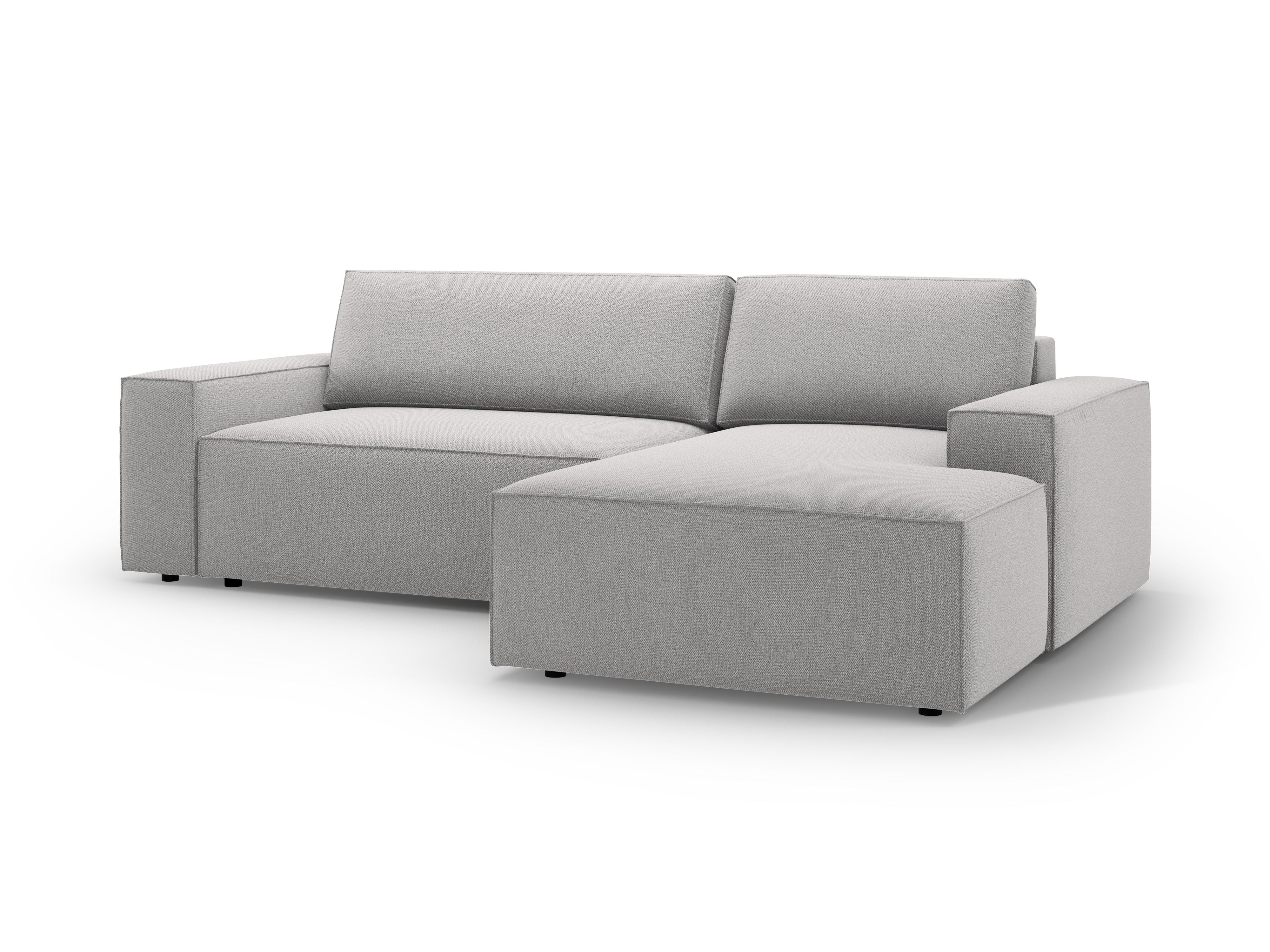 Right-facing corner sofa bed JODIE light gray