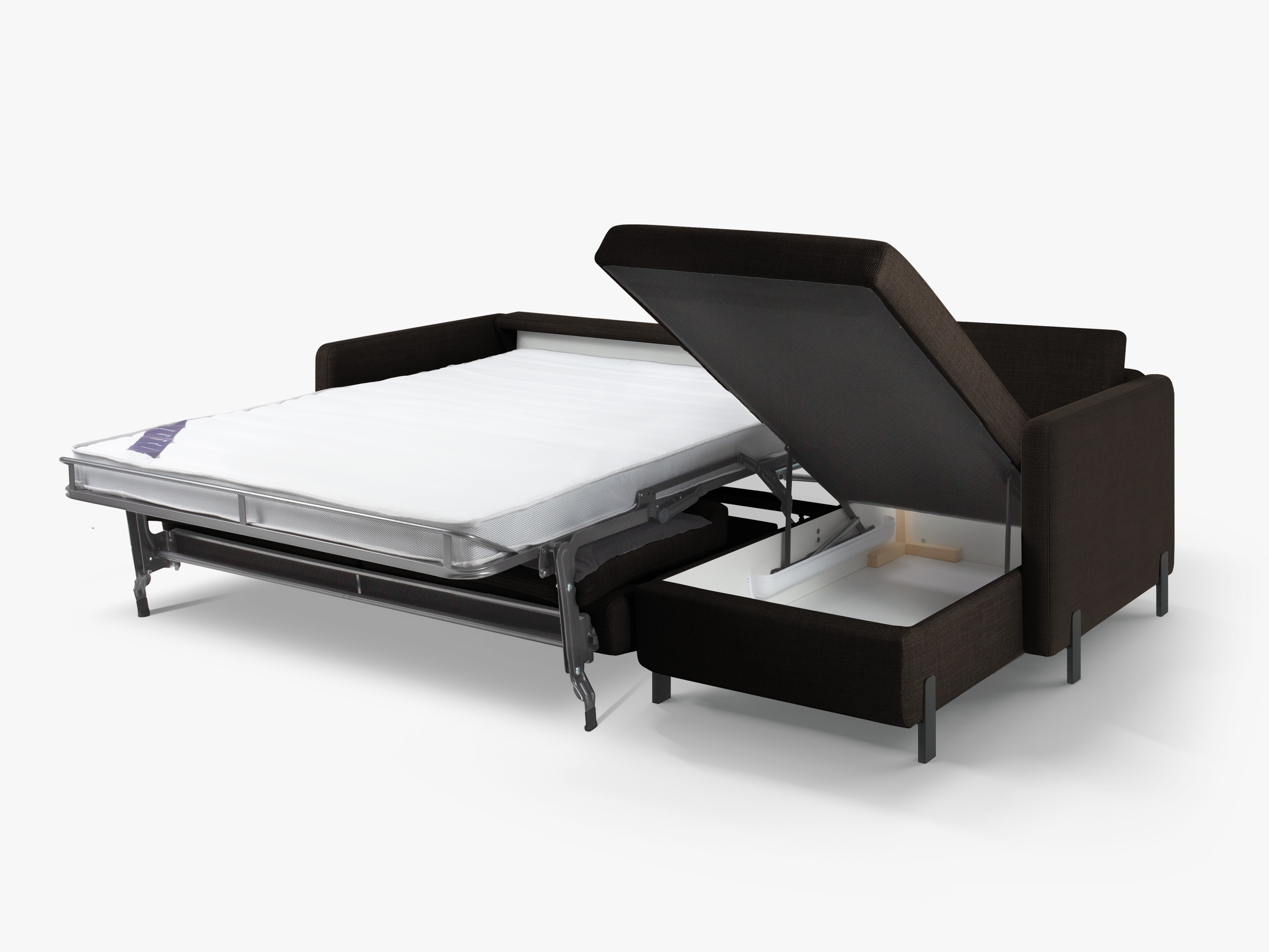 Pravostranný rohový gauč pre 4 osoby s funkciou spania GLORIA tmavosivý šenil