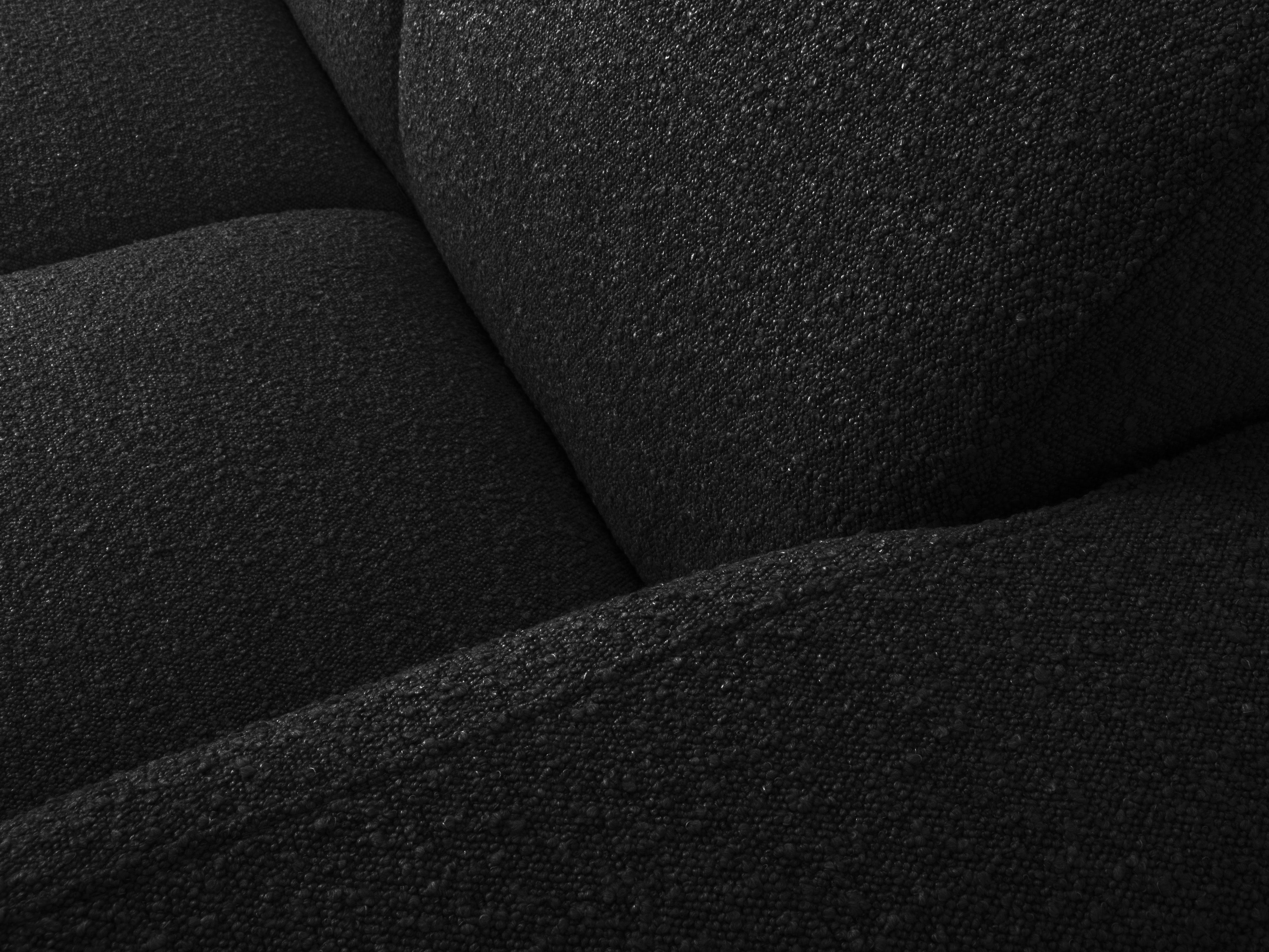 Narożnik w tkaninie boucle prawostronny MOLINO czarny Micadoni Eye on Design