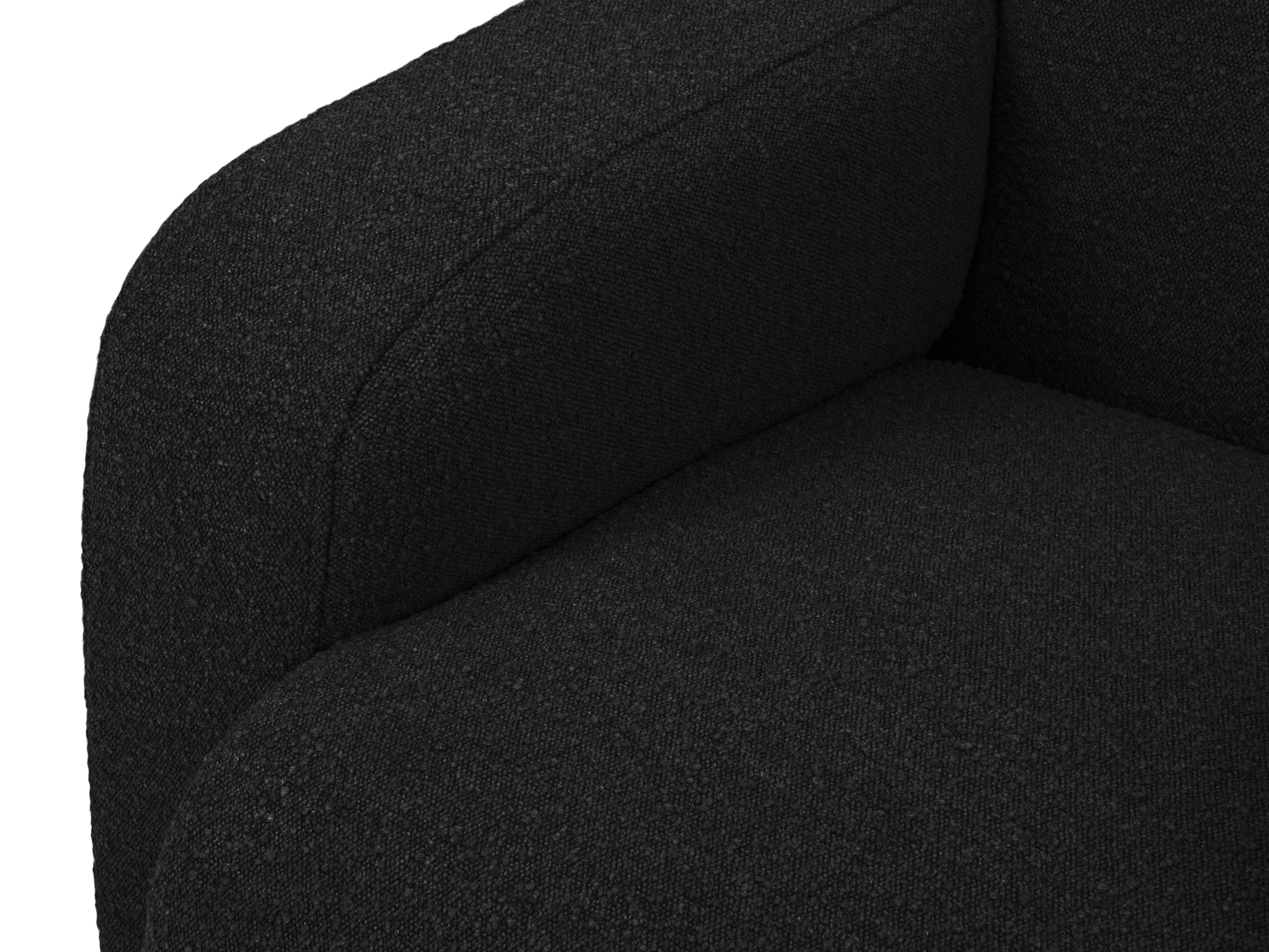 Narożnik w tkaninie boucle prawostronny MOLINO czarny Micadoni Eye on Design