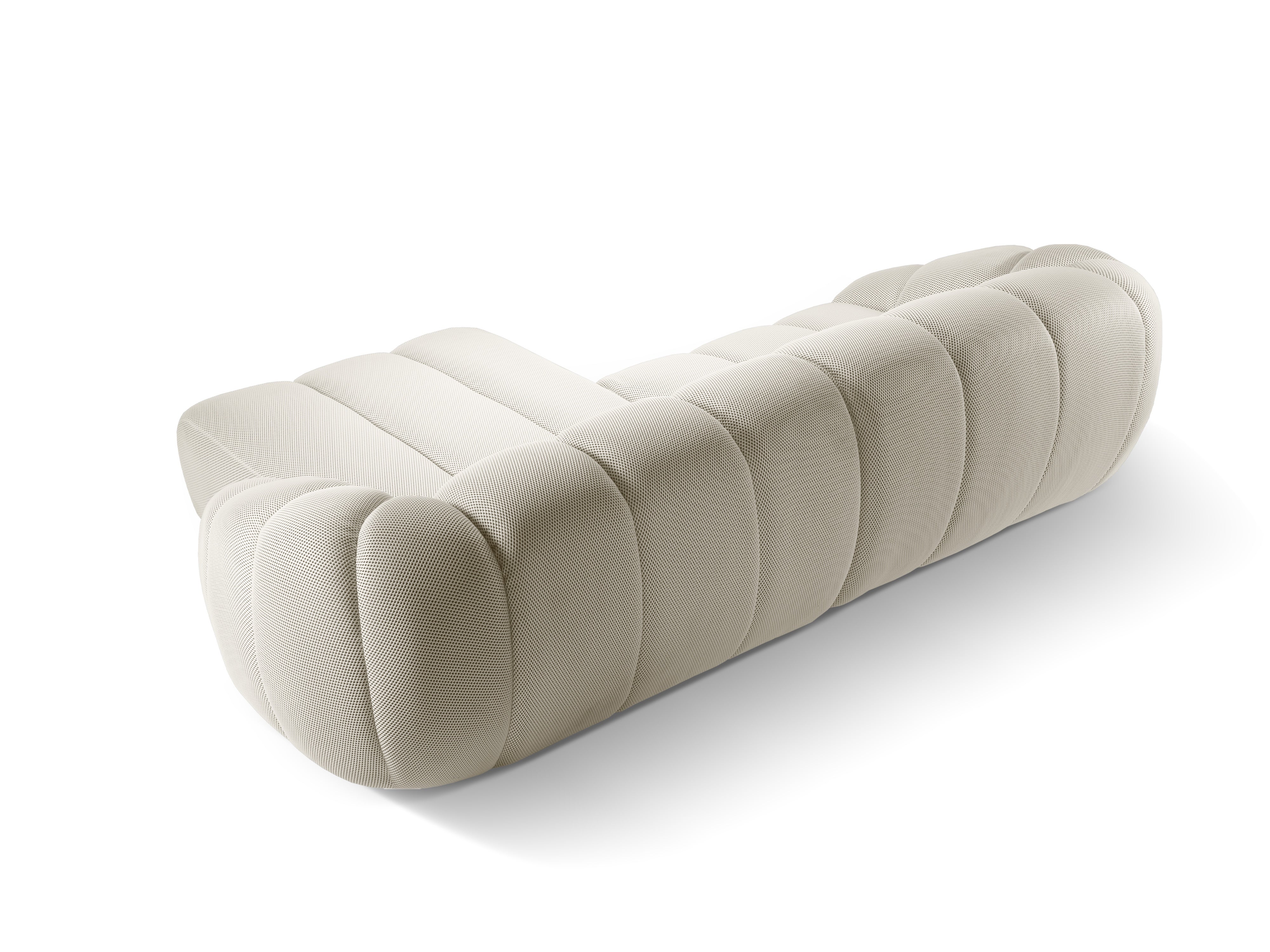 Right-facing 4-seater corner sofa DIANA light beige