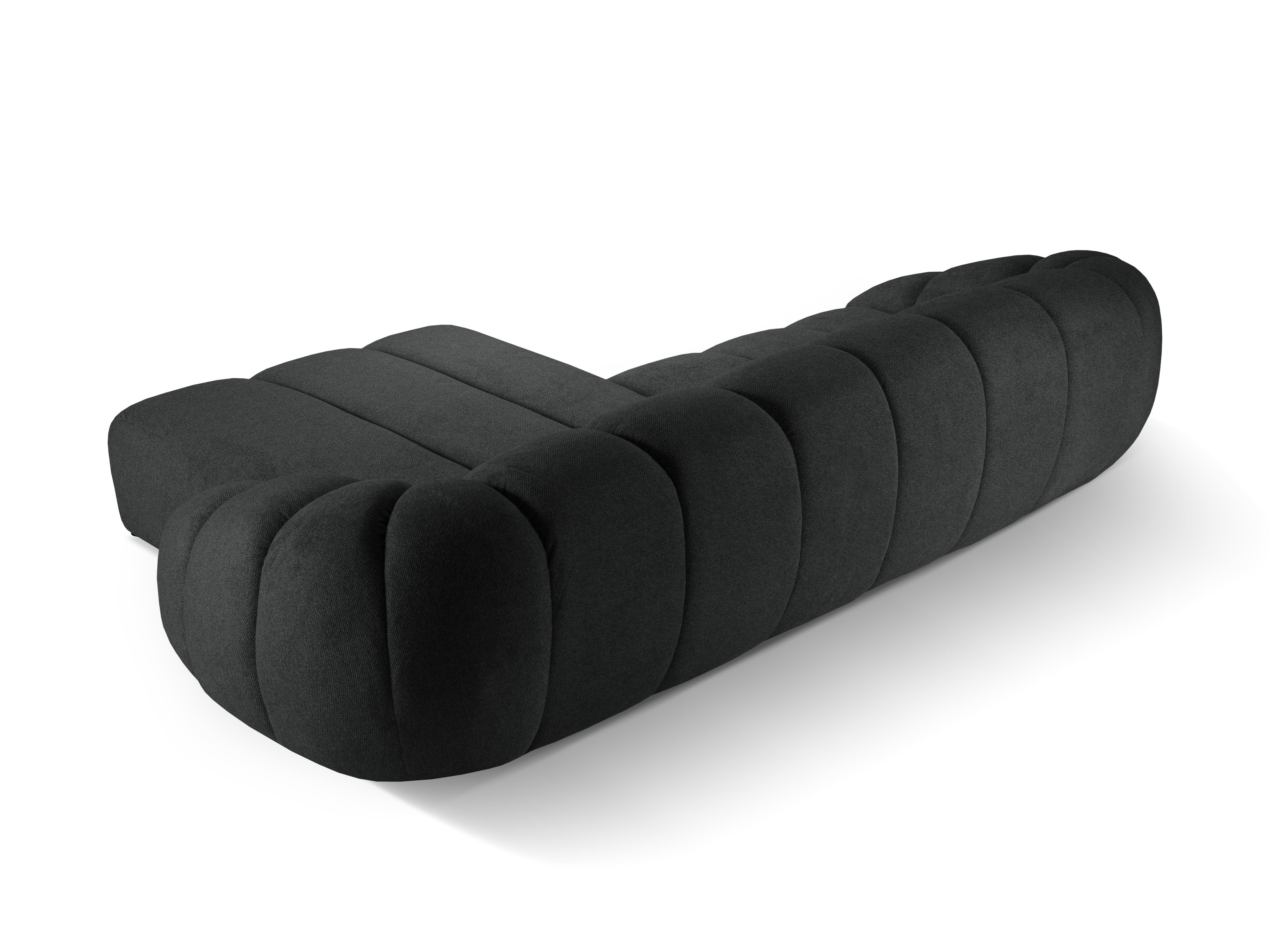 4-seater right-facing corner sofa DIANA in anthracite chenille