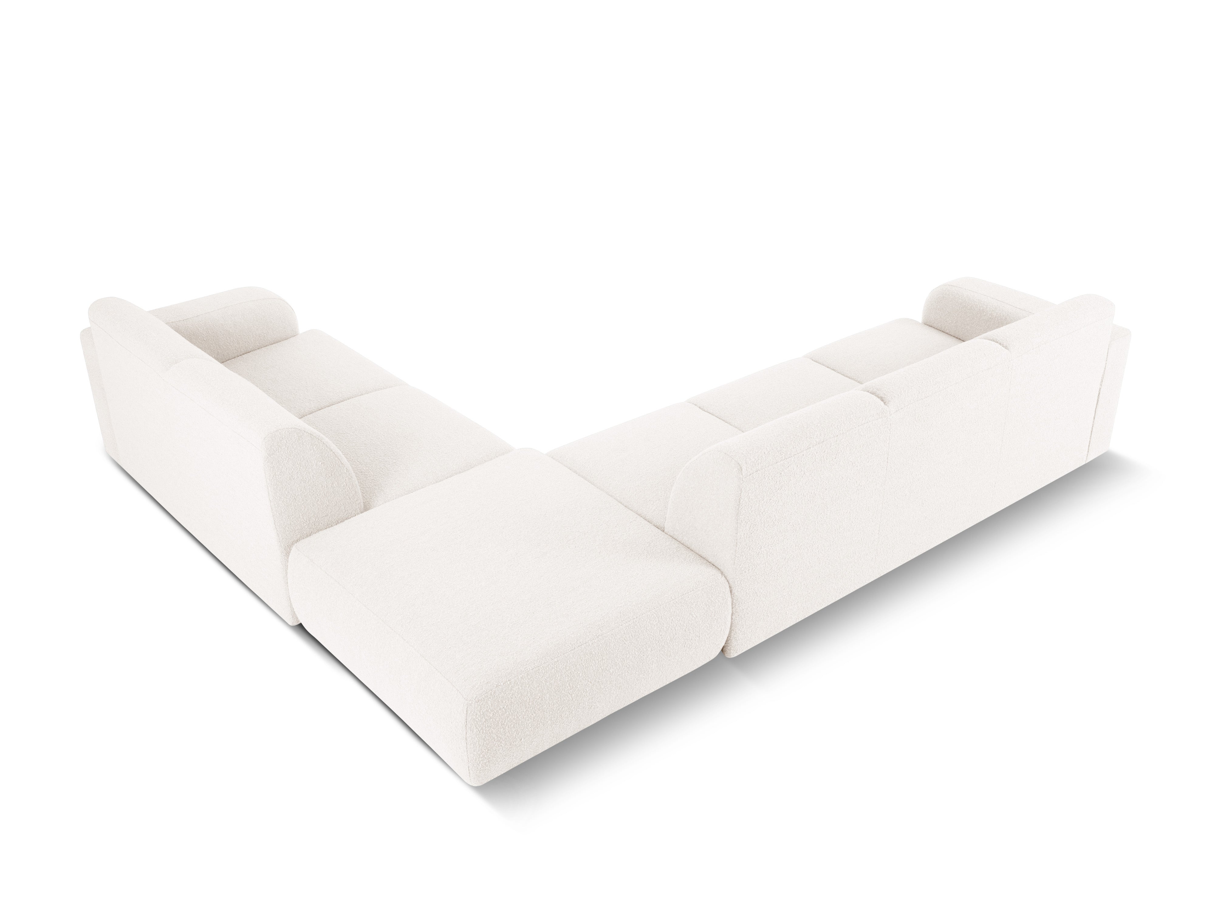 Narożnik w tkaninie boucle prawostronny otwarty MOLINO biały Micadoni Eye on Design