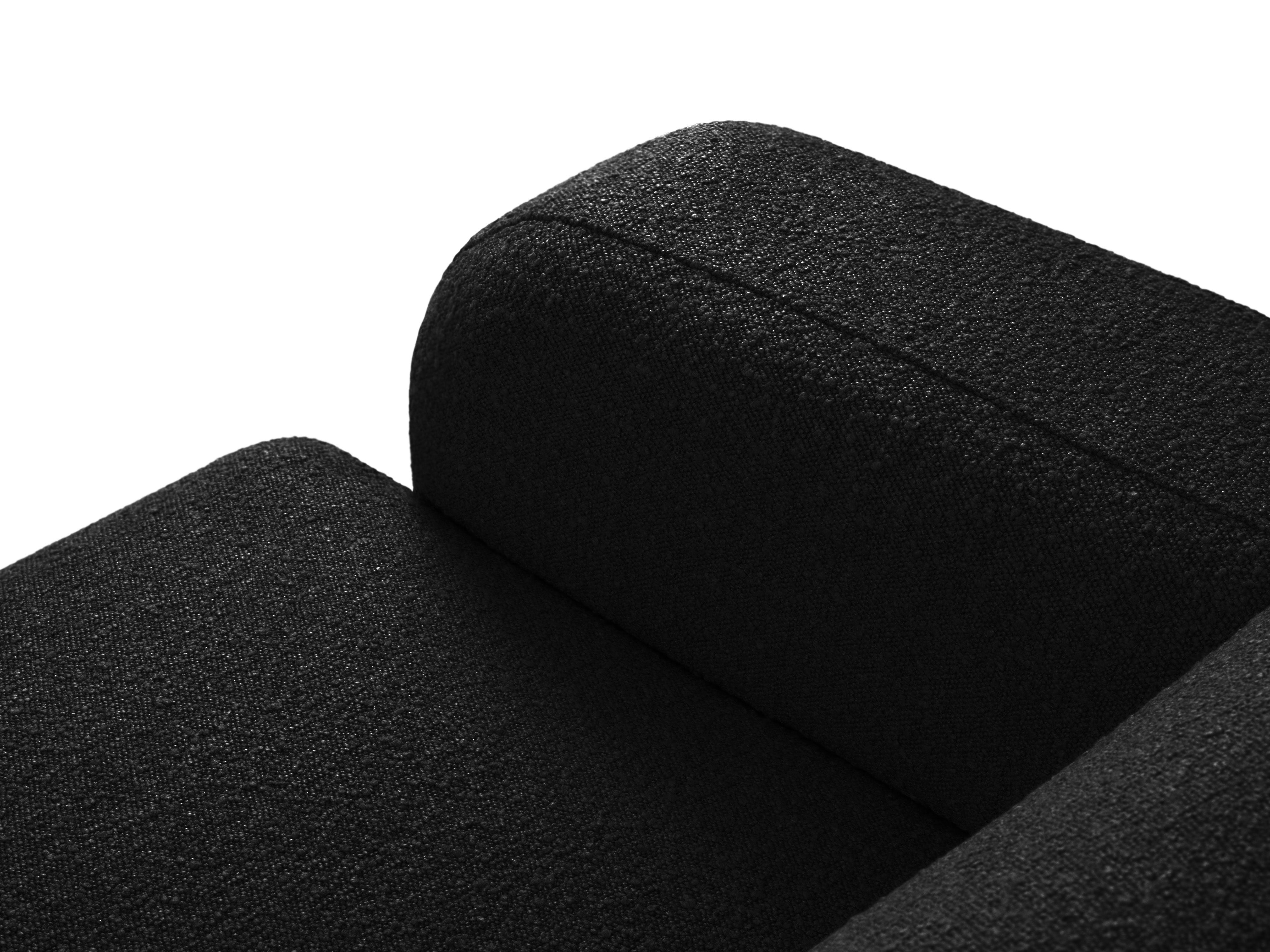 Narożnik w tkaninie boucle prawostronny otwarty MOLINO czarny Micadoni Eye on Design