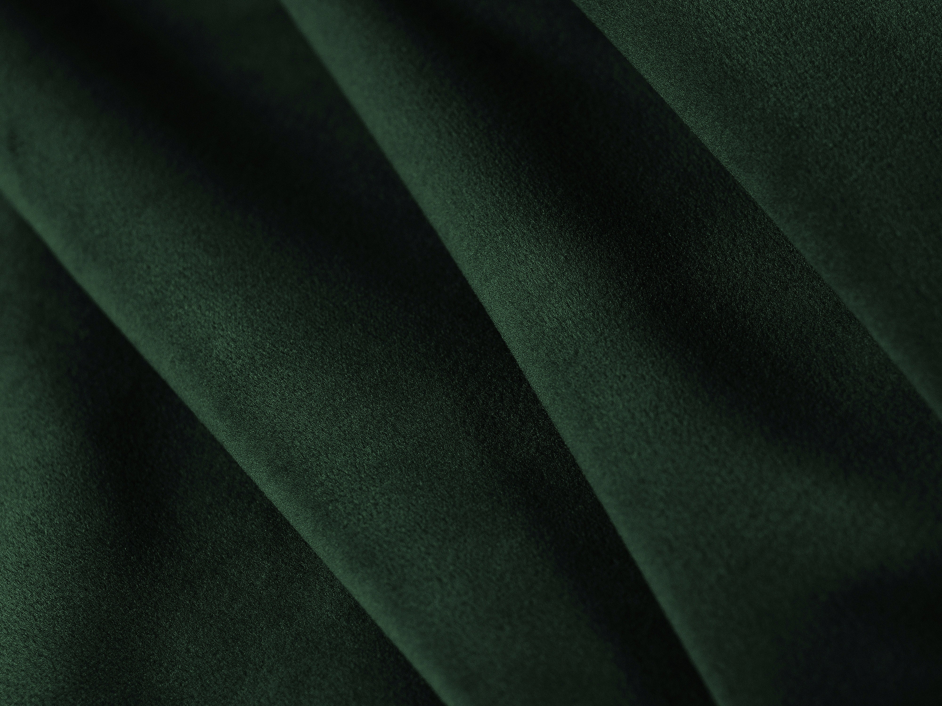 Right-facing L-shaped velvet corner sofa BEMY in bottle green