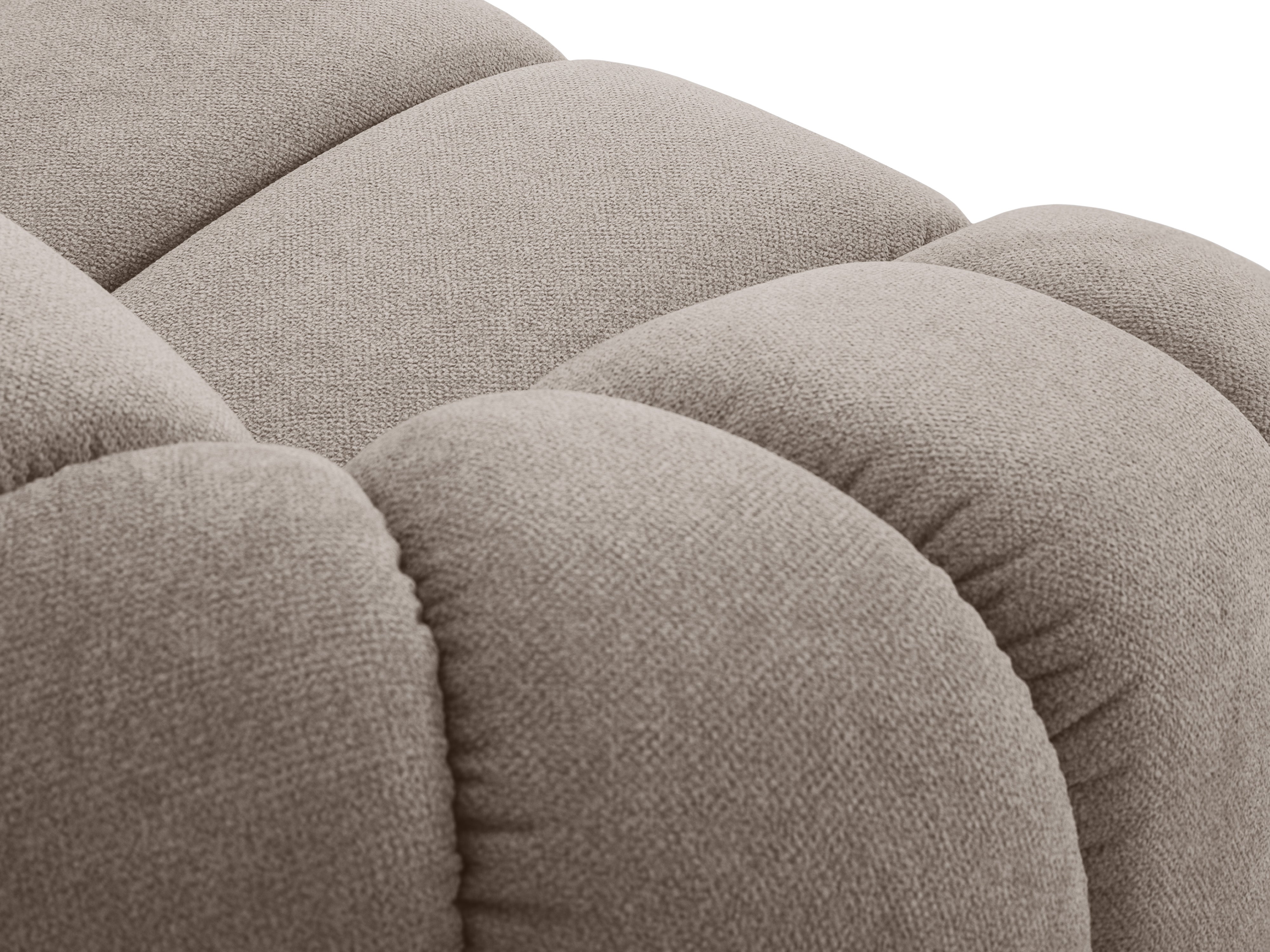Right-facing 3-seater Corner Sofa DIANA dark beige chenille