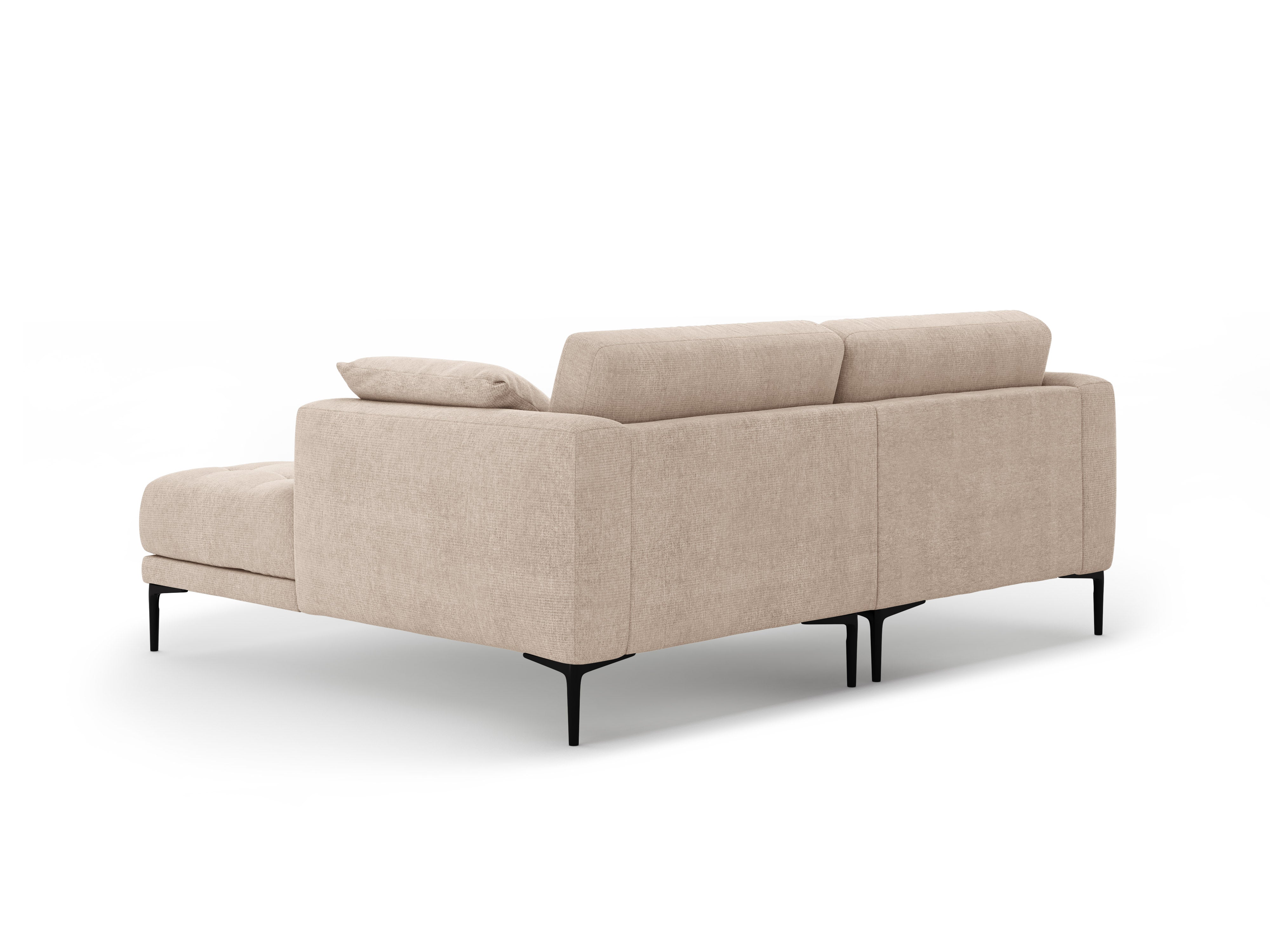 Right-facing corner sofa BEMY sandy chenille